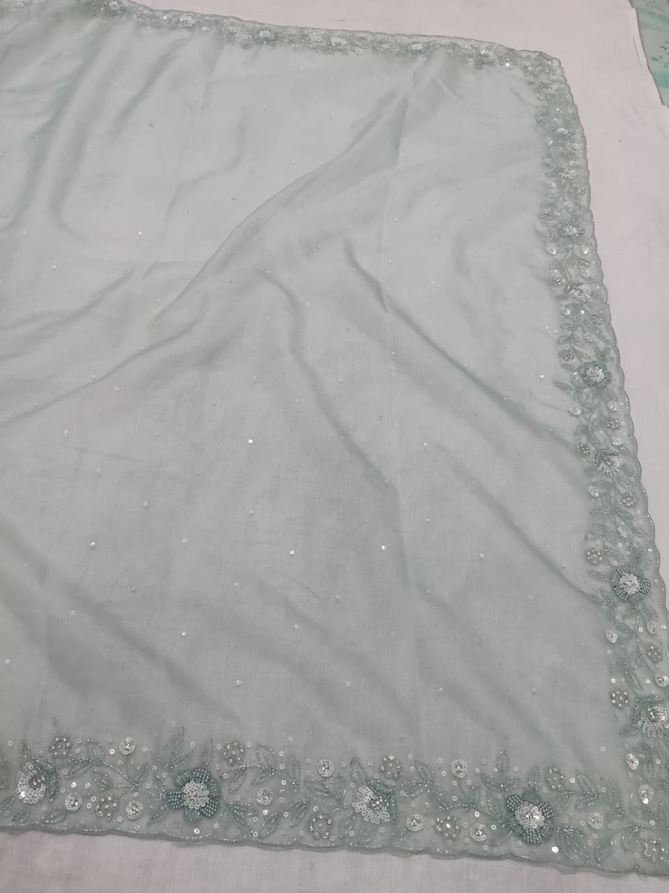 Blush organza sarees