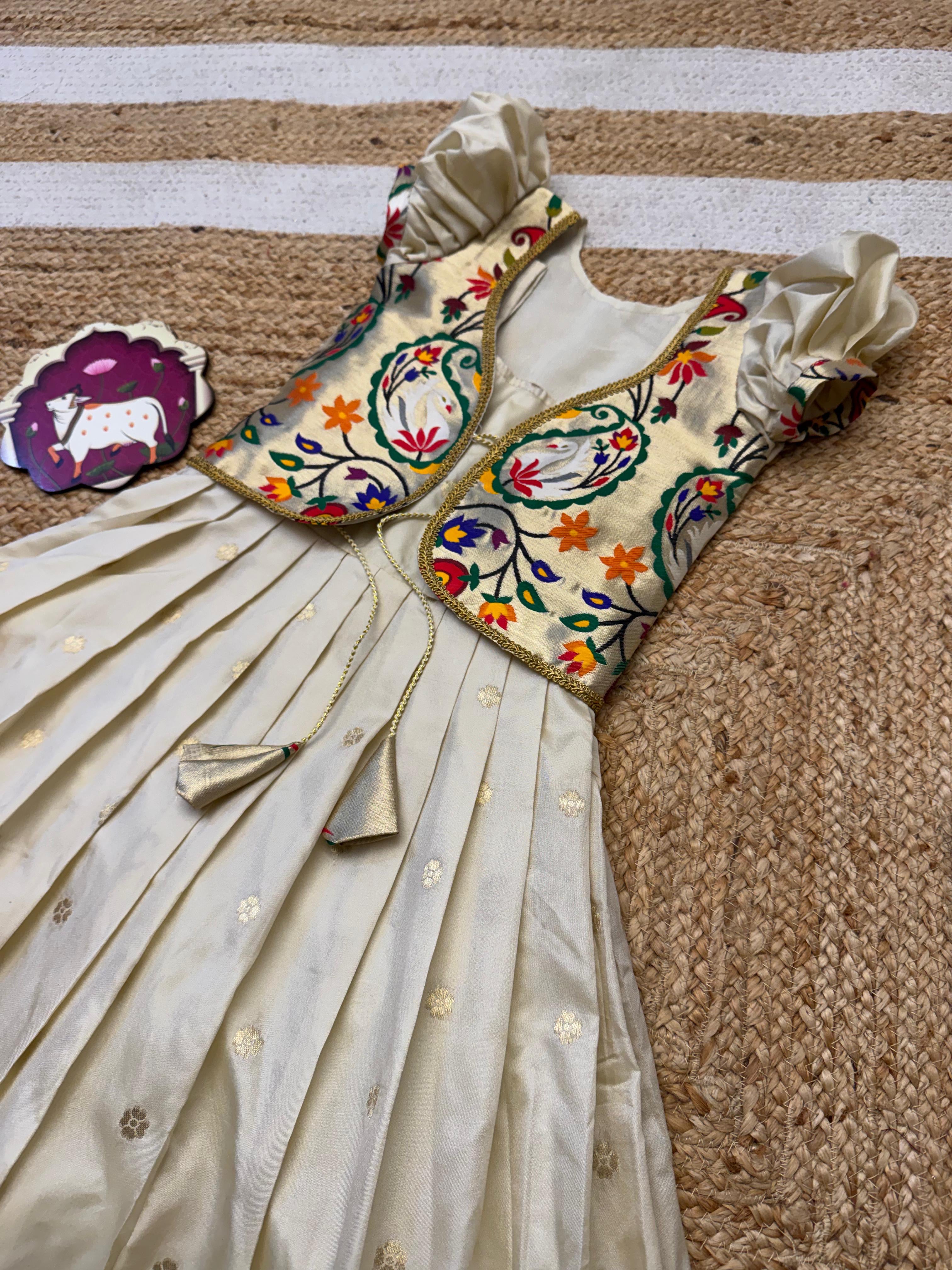 Paithani silk golden zari