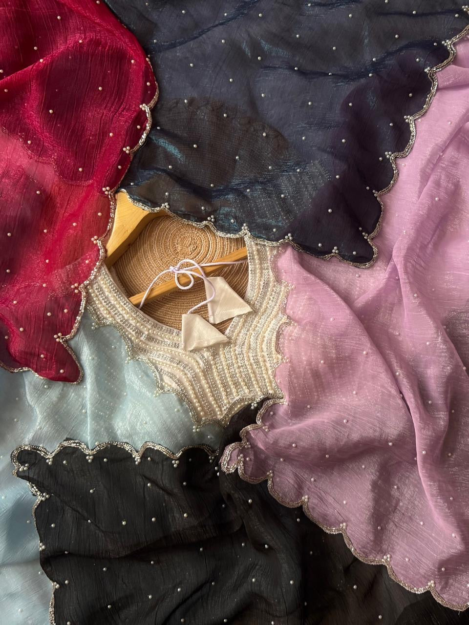 Crunchy crush sarees