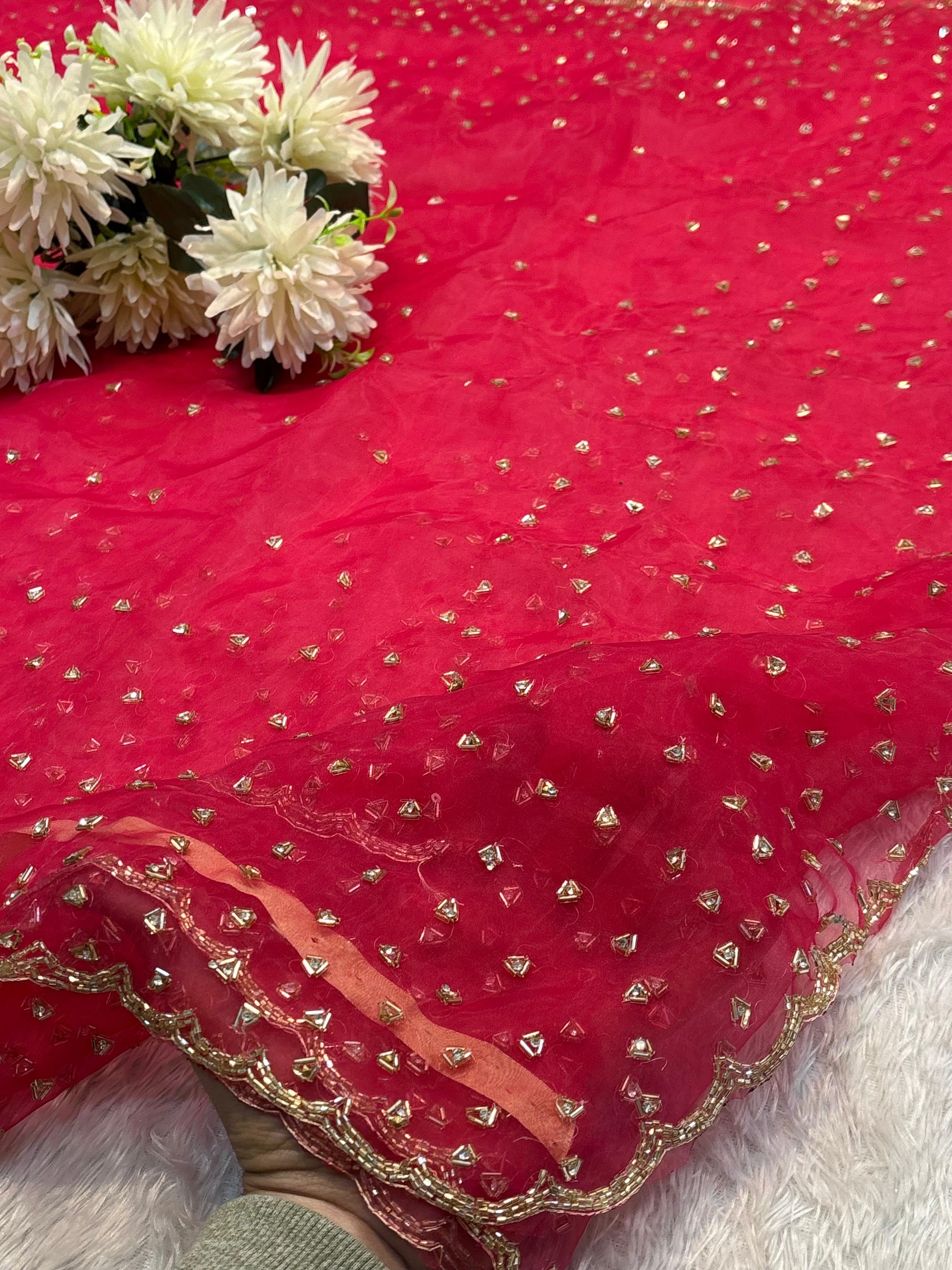 glass tissue saree