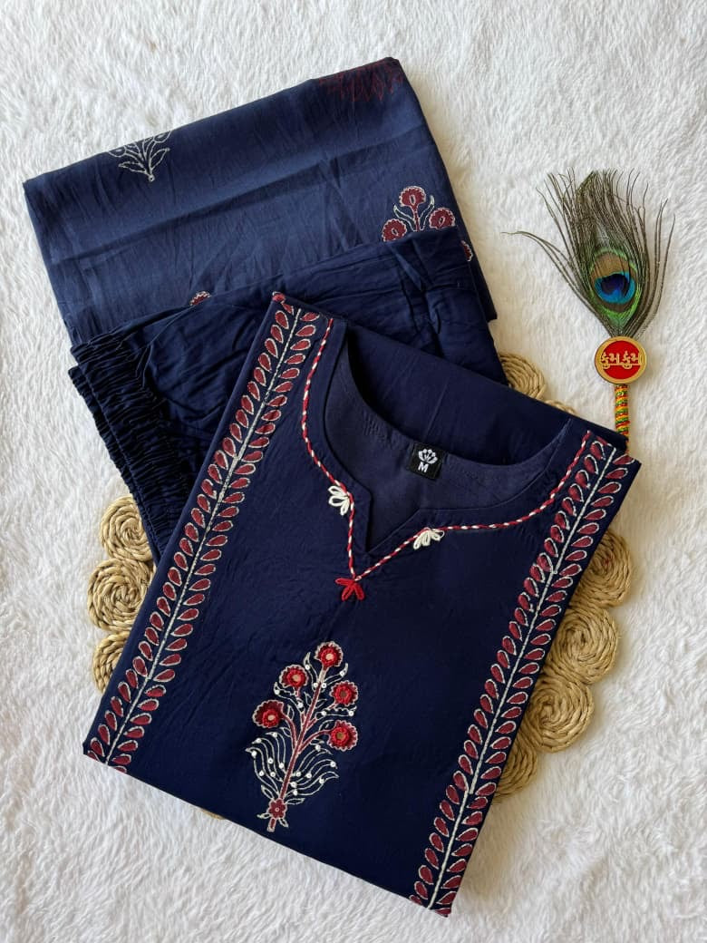 Block print kurta set