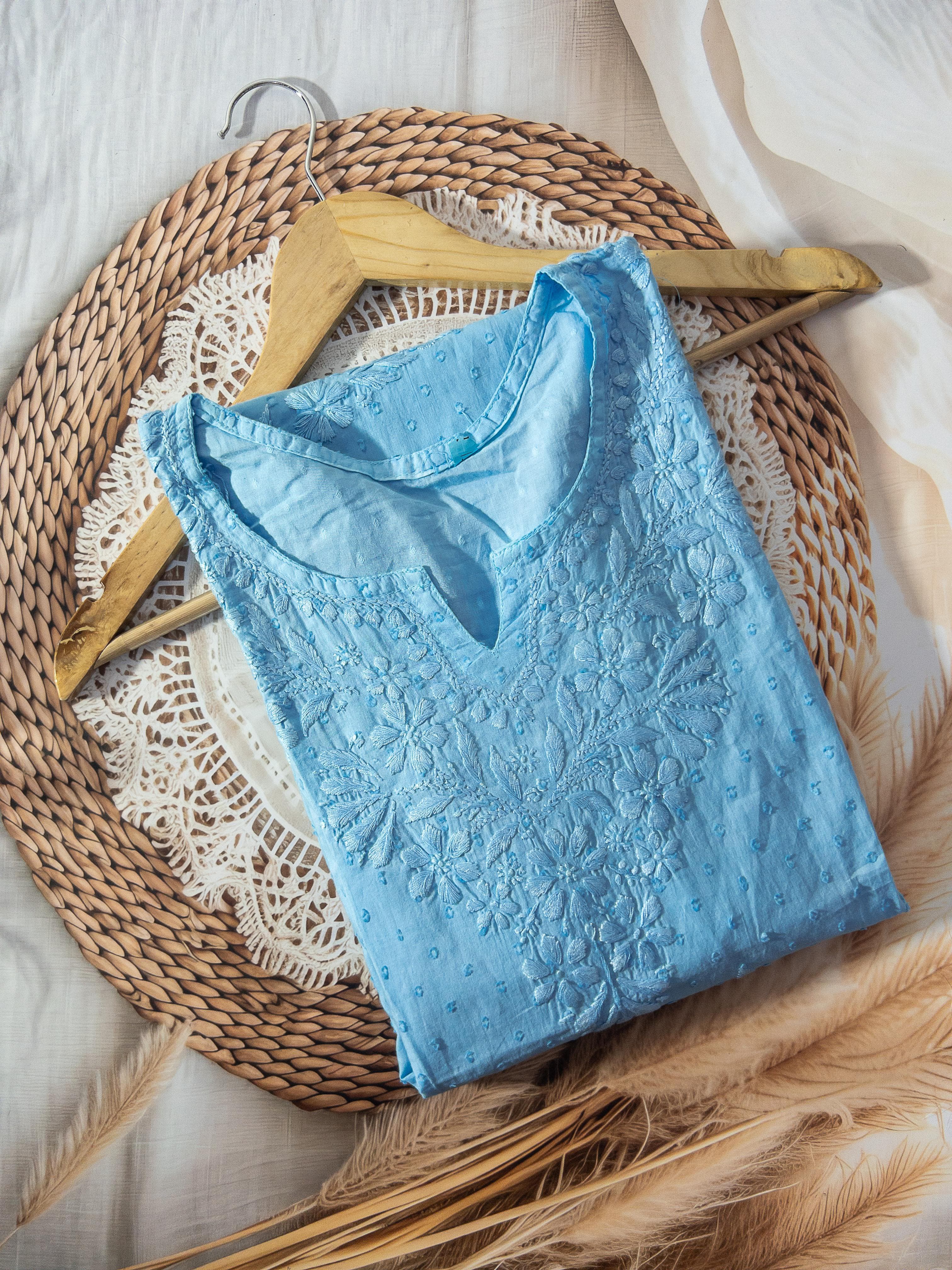 Chikankari Straight Kurti