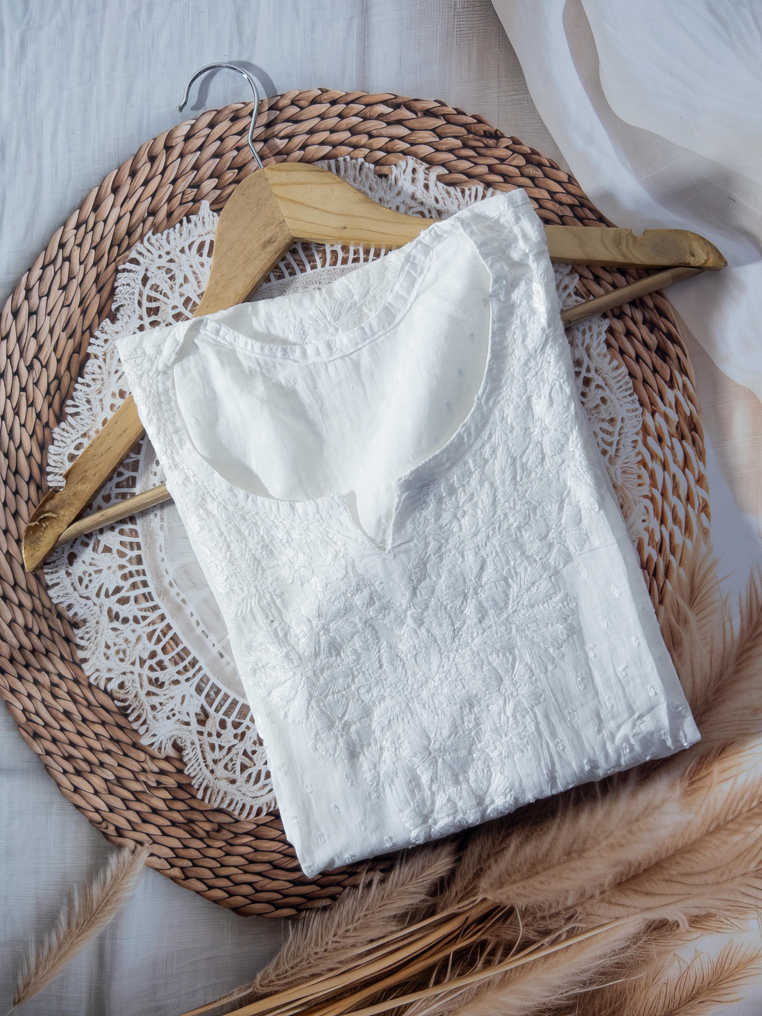 Chikankari Straight Kurti