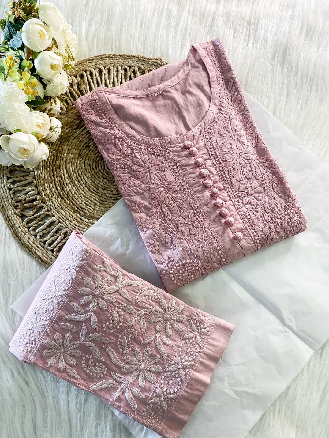 chikankari kurta set