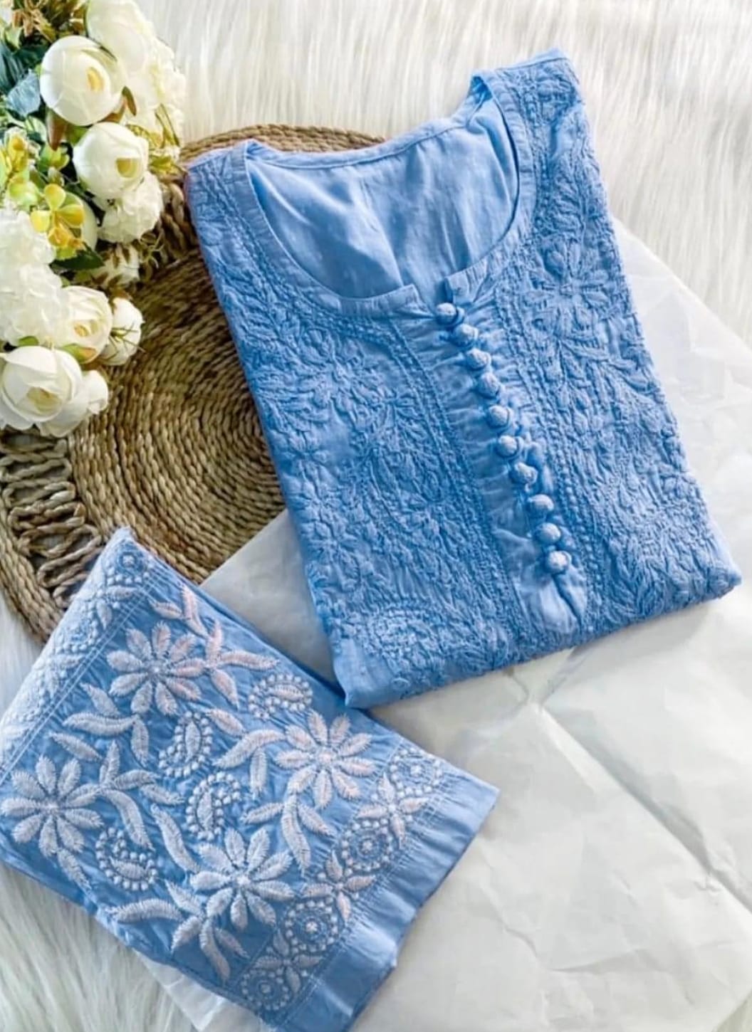 chikankari kurta set