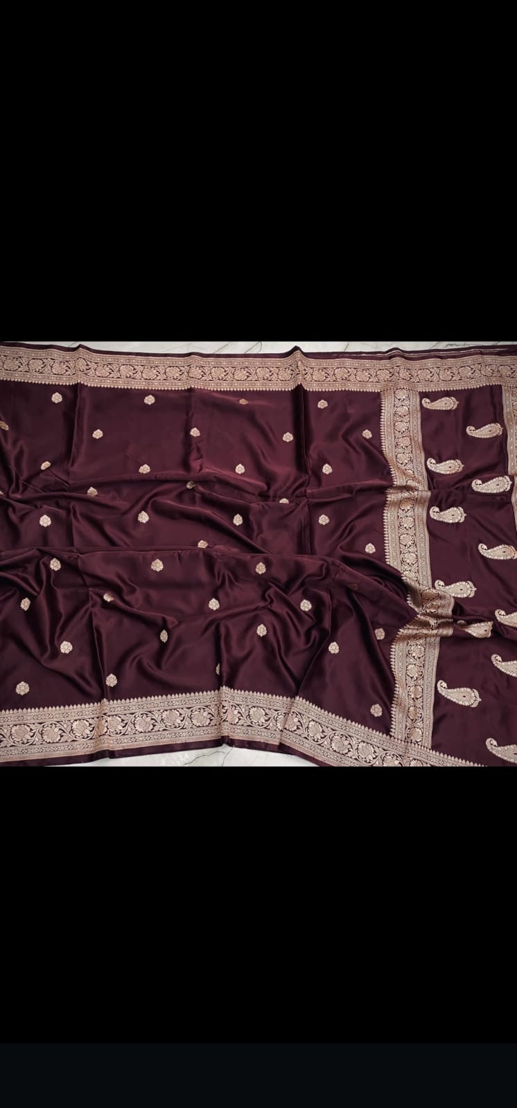 Mashru Katan Silk Satin Booti Saree