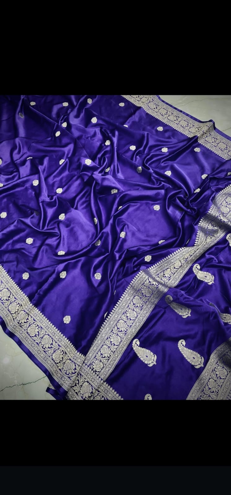 Mashru Katan Silk Satin Booti Saree