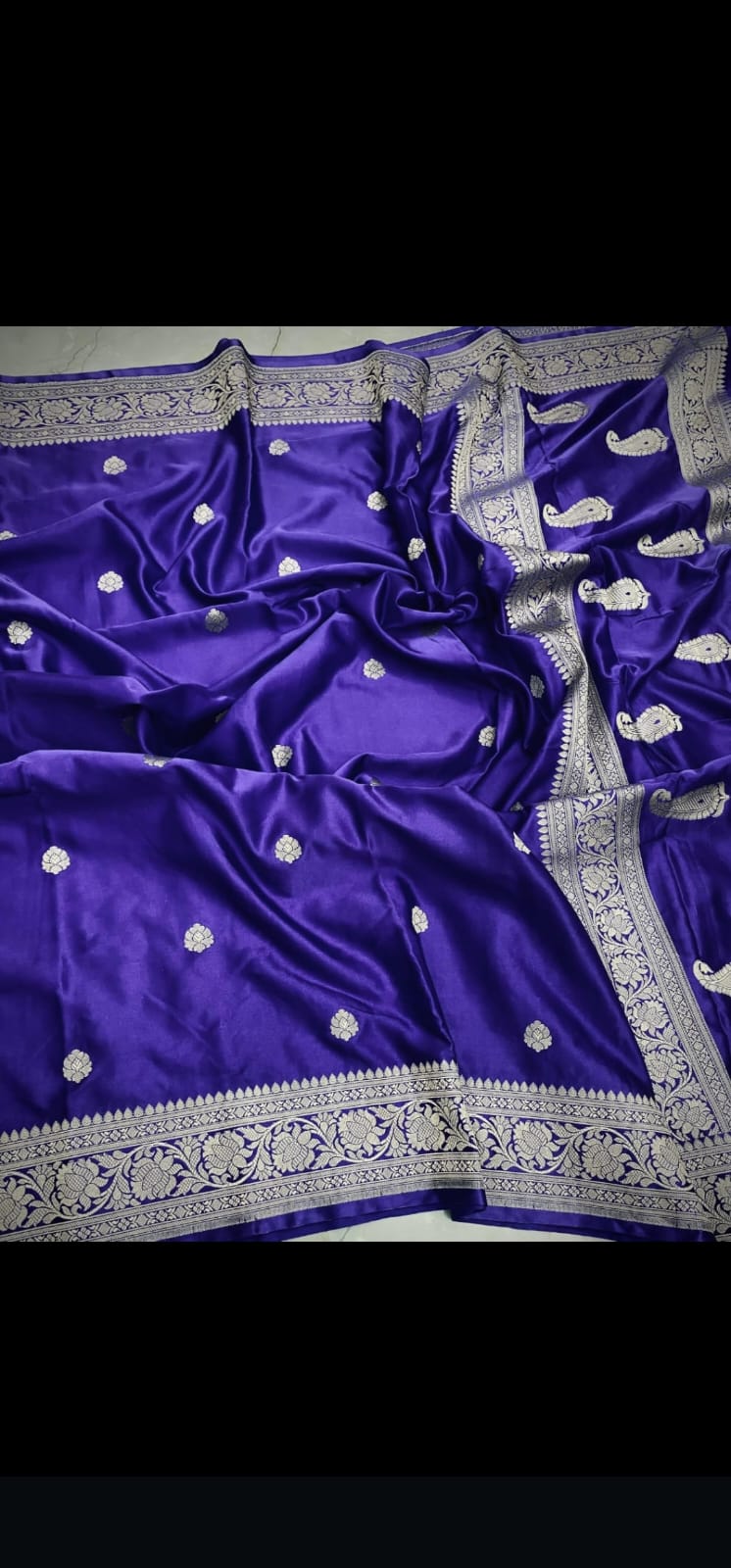 Mashru Katan Silk Satin Booti Saree