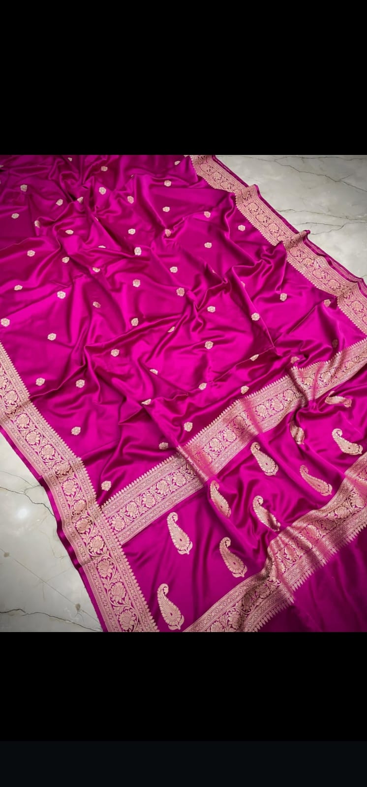 Mashru Katan Silk Satin Booti Saree