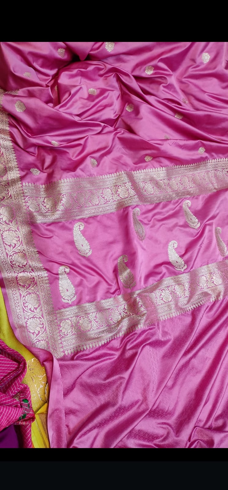 Mashru Katan Silk Satin Booti Saree