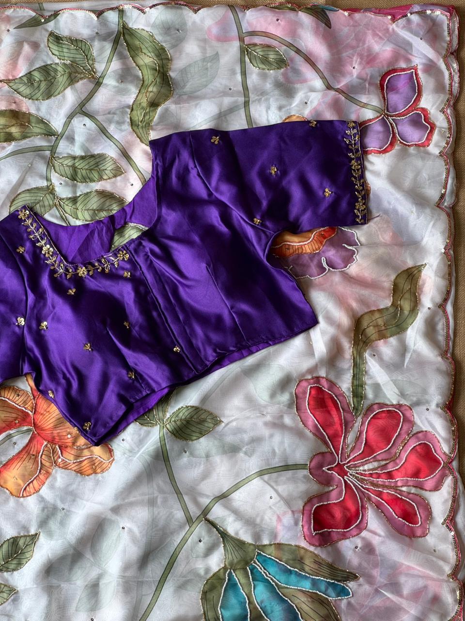 Garden floral saree