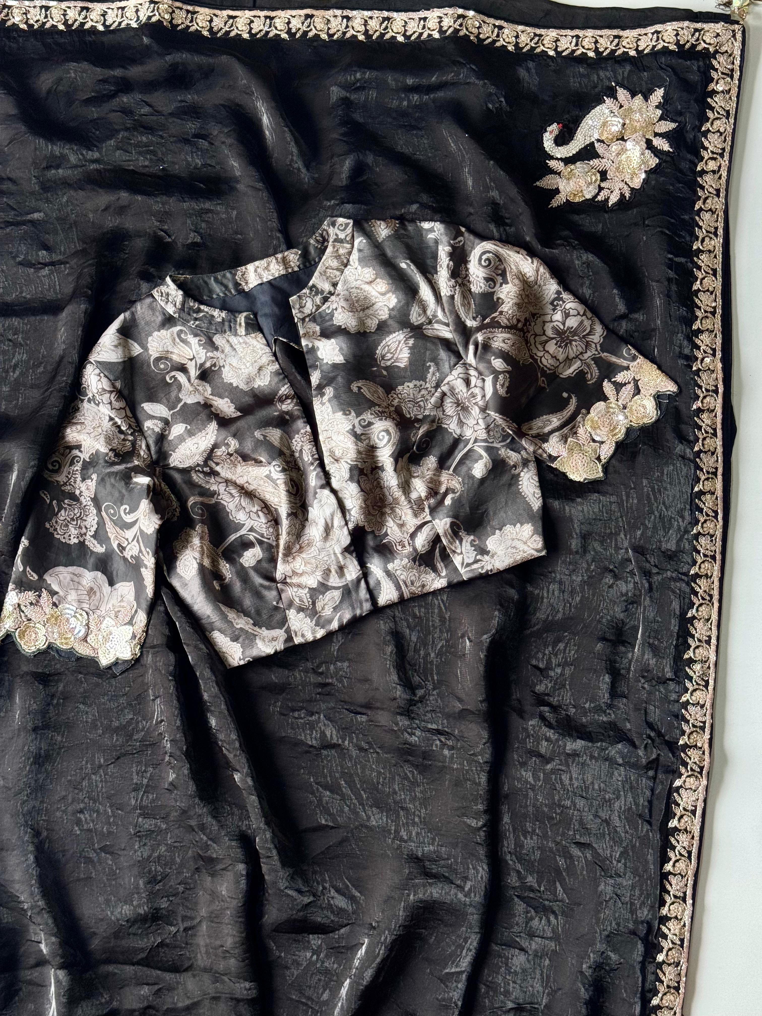 Space silk saree