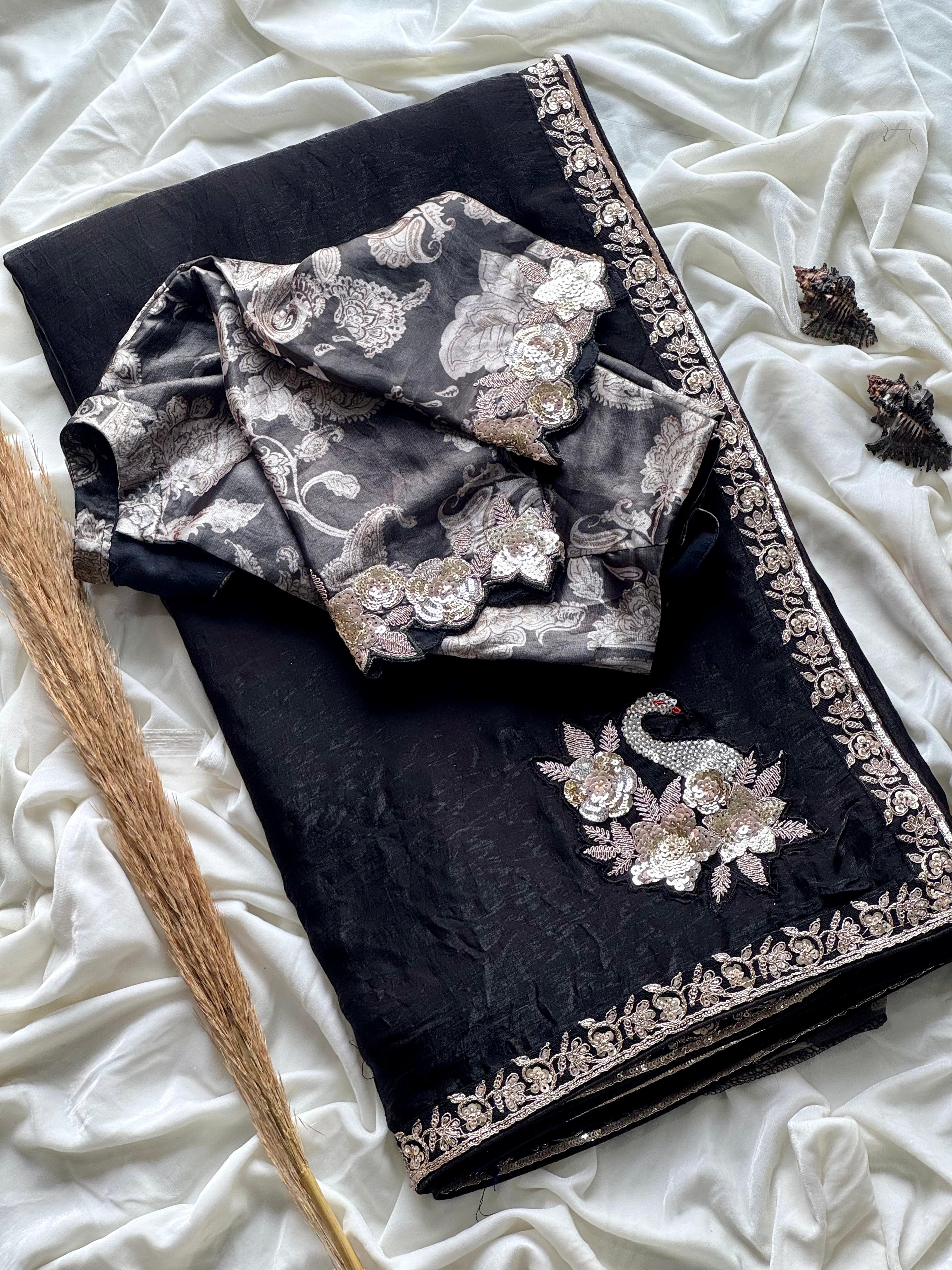 Space silk saree