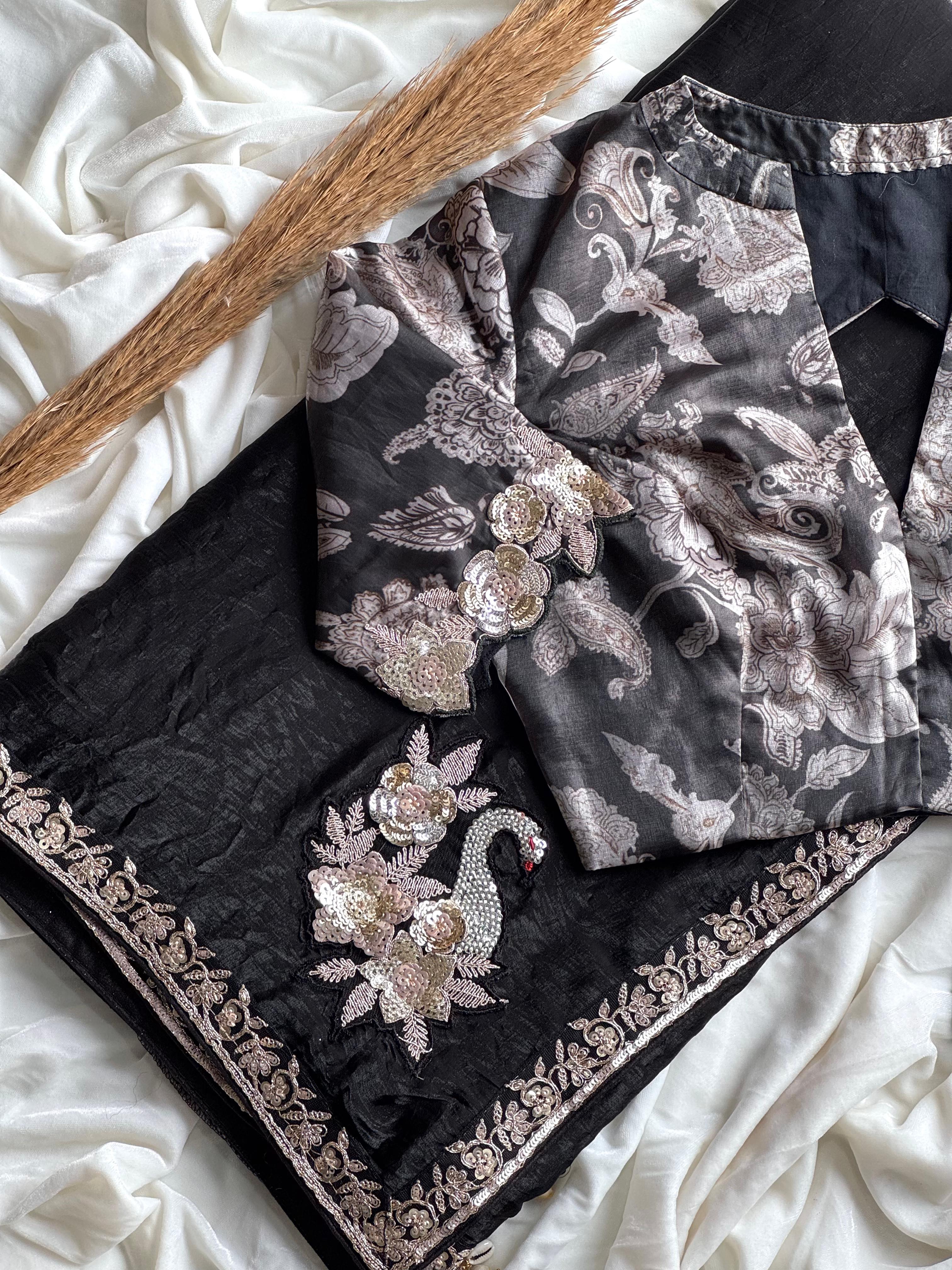 Space silk saree