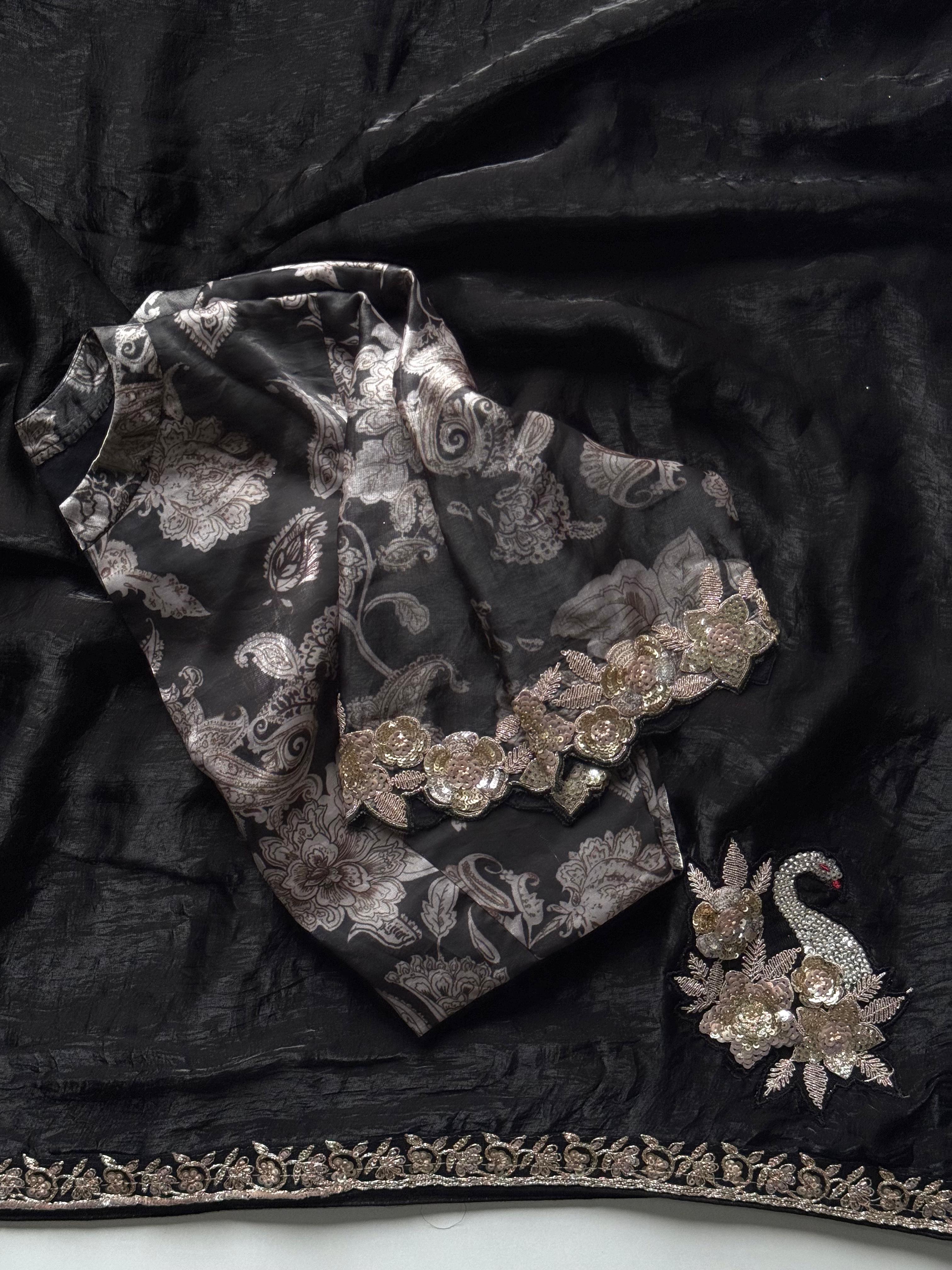Space silk saree