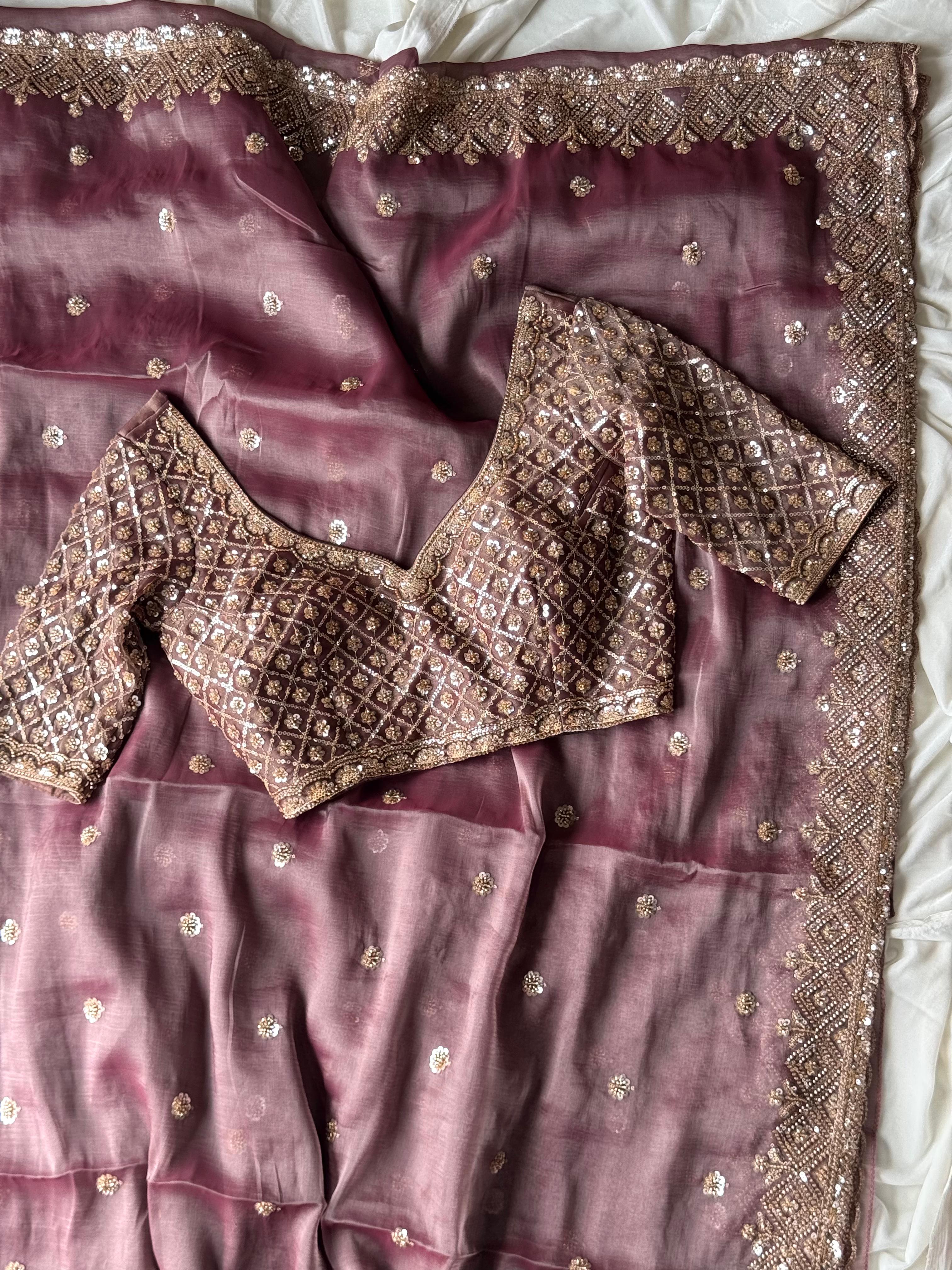 Designer beads saree