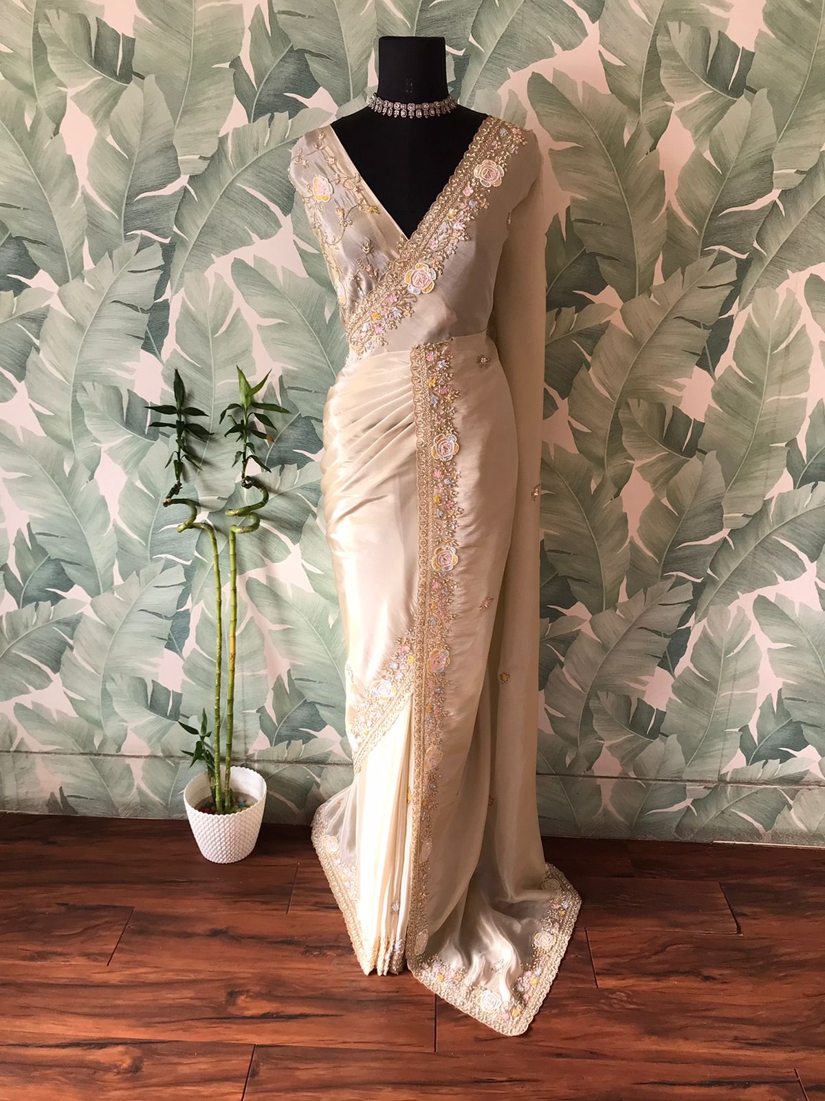 Embellished designer saree