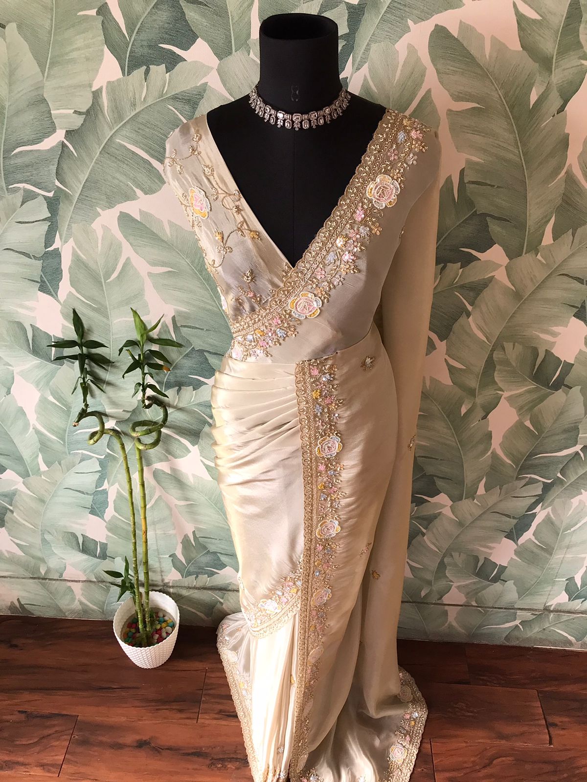 Embellished designer saree