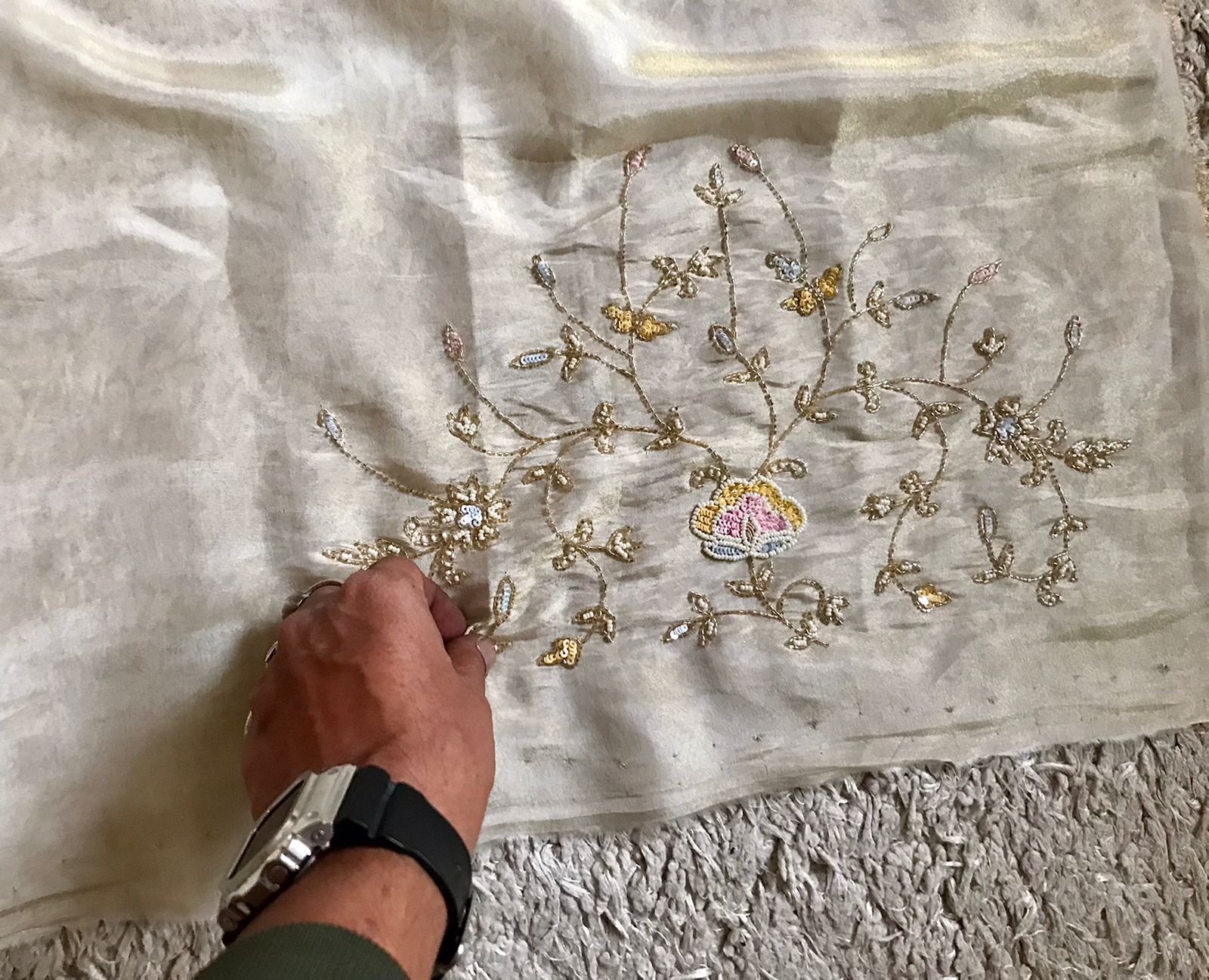 Embellished designer saree