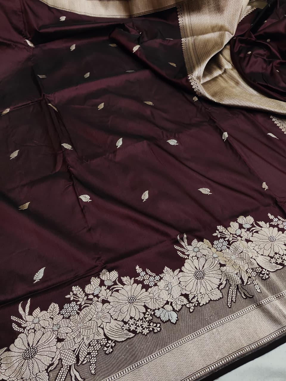 Meenakari katan silk saree