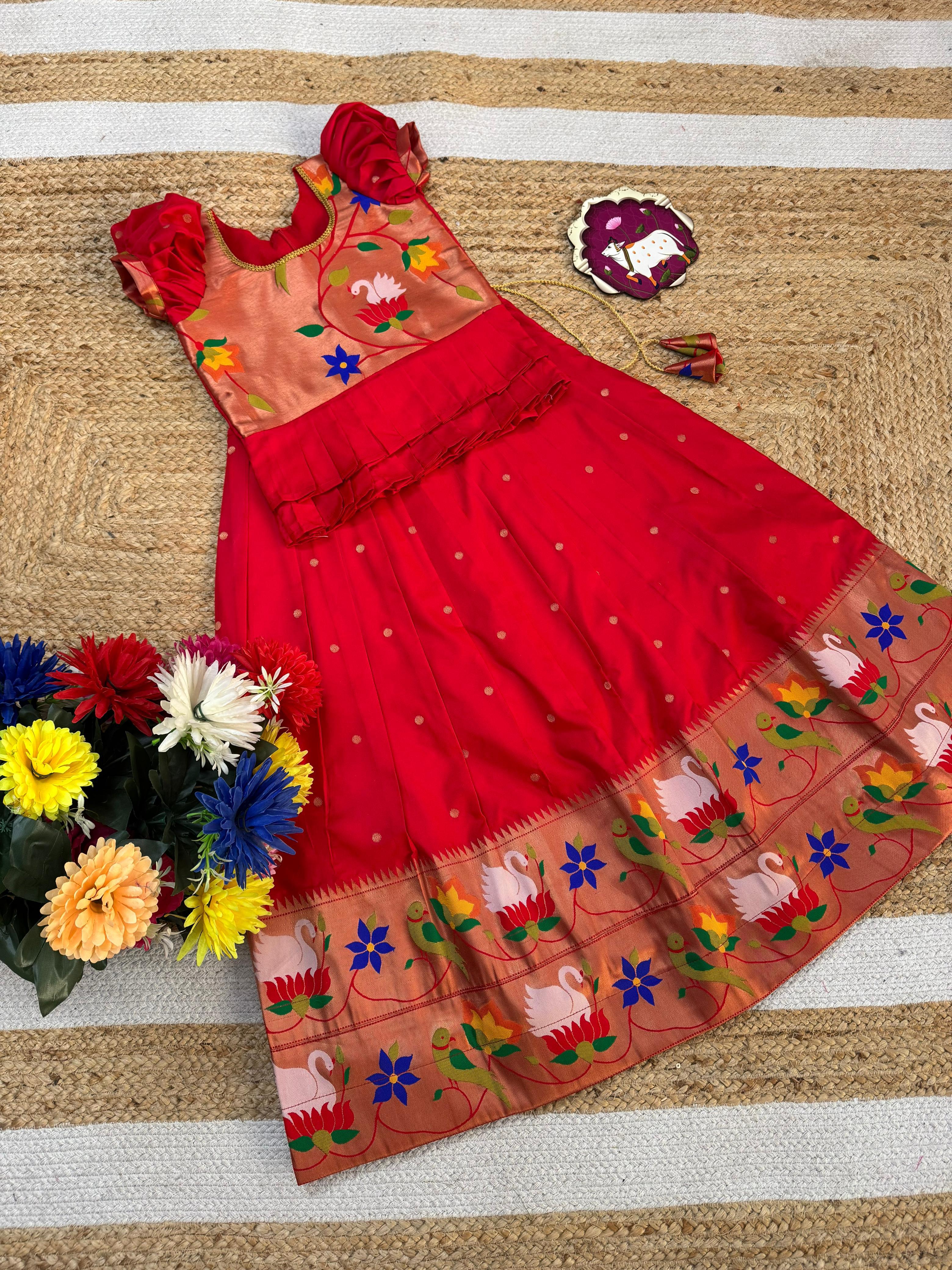 Meena Work Kids Lehenga