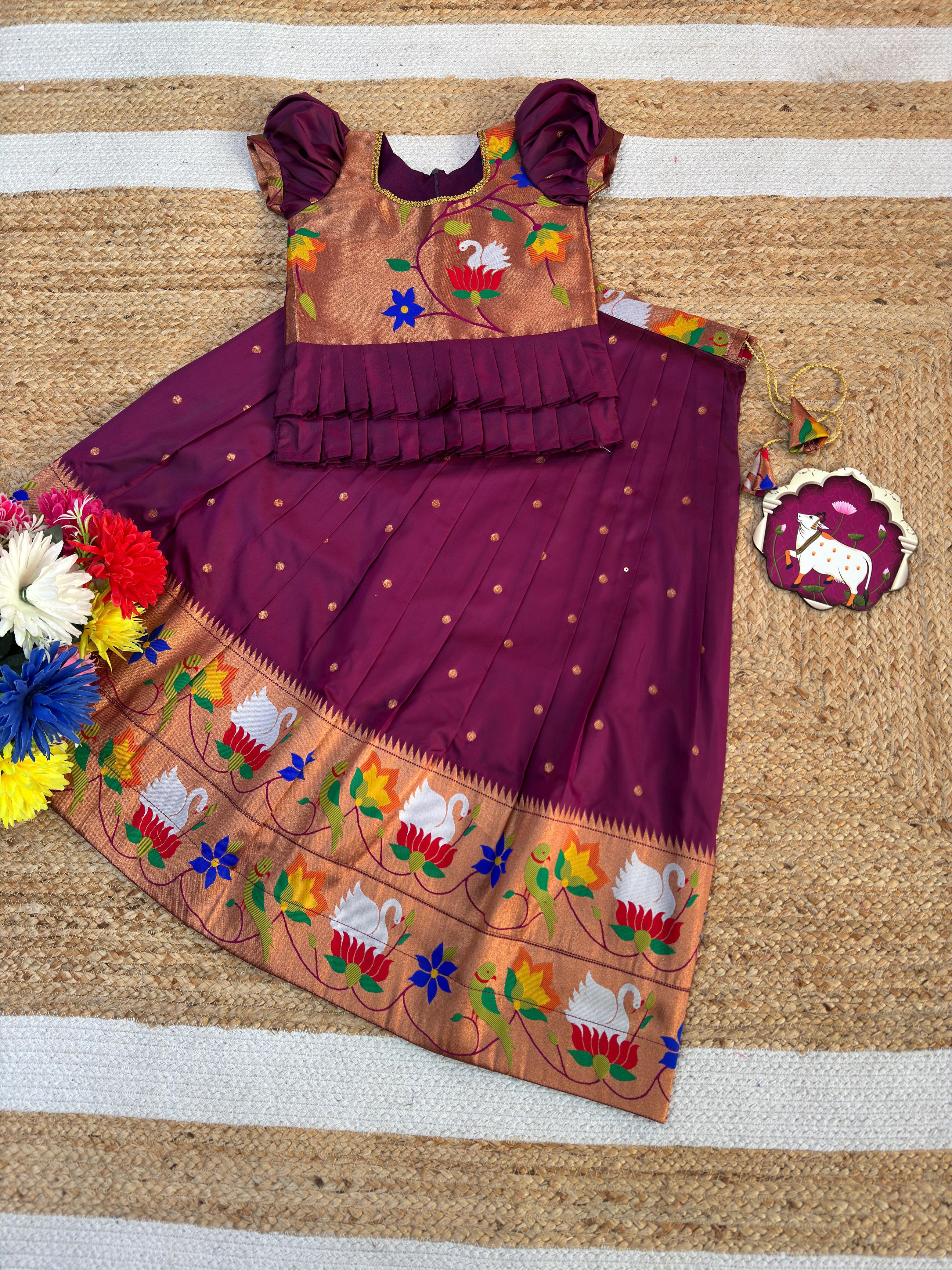 Meena Work Kids Lehenga
