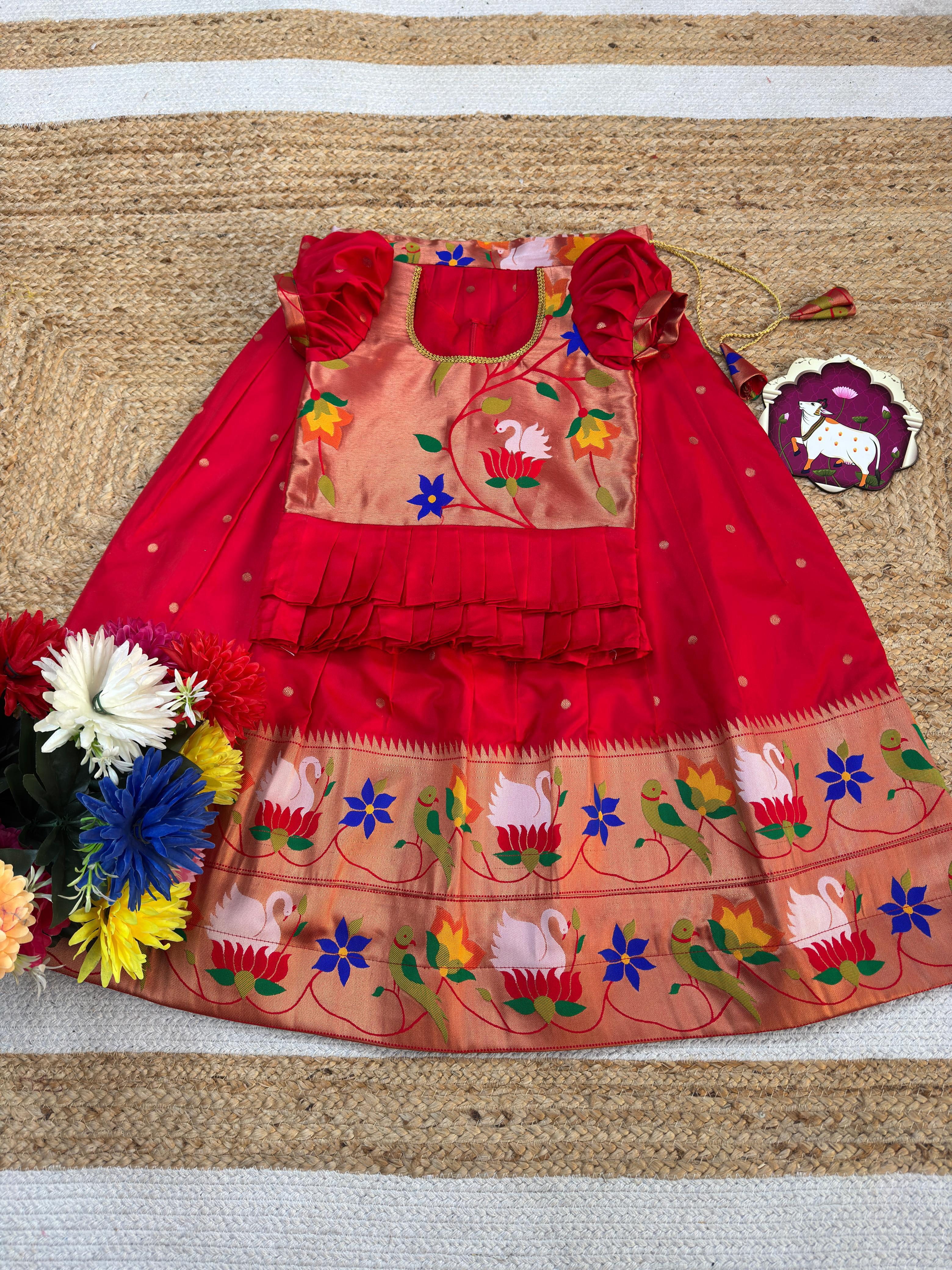 Meena Work Kids Lehenga