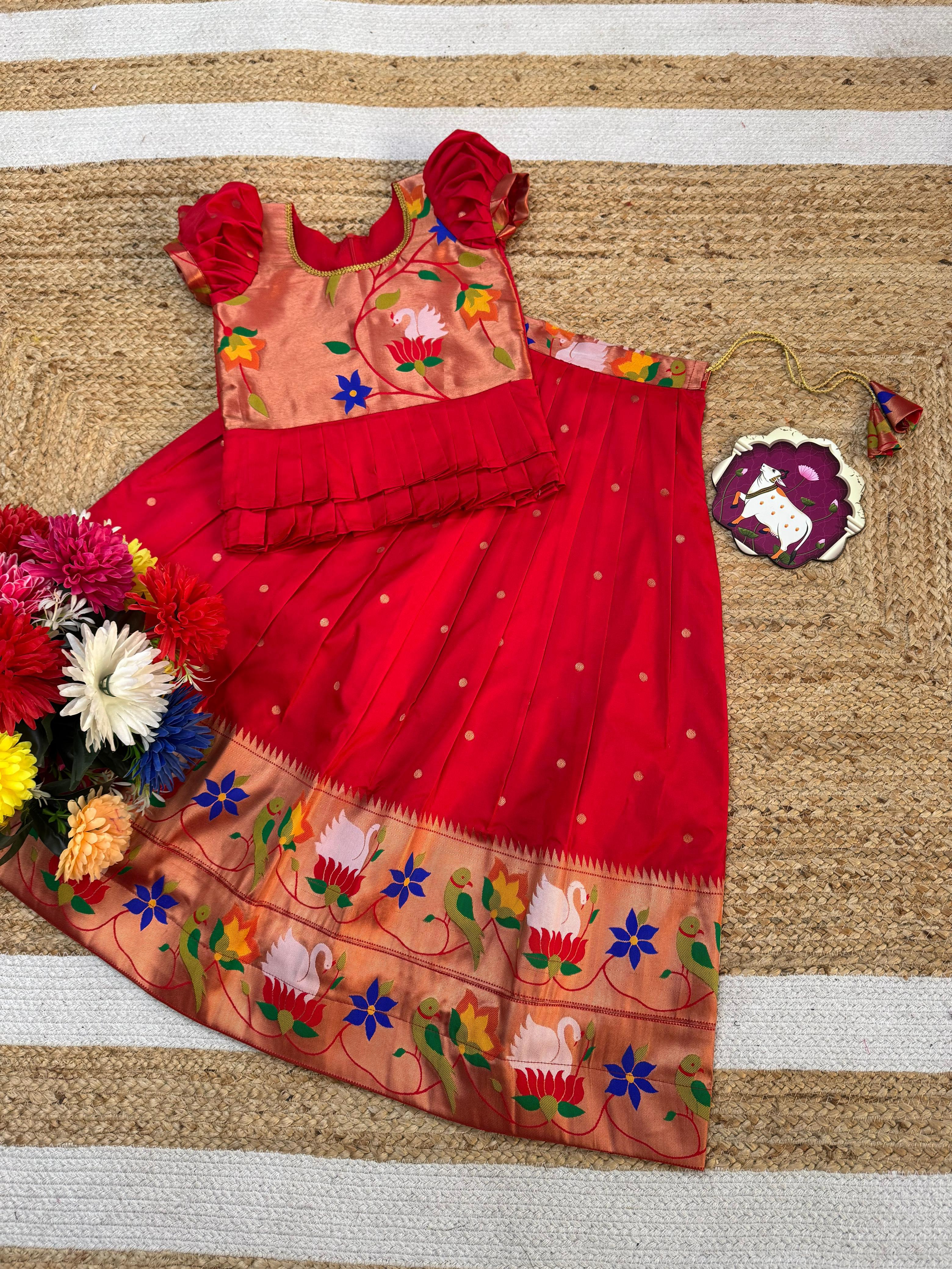 Meena Work Kids Lehenga