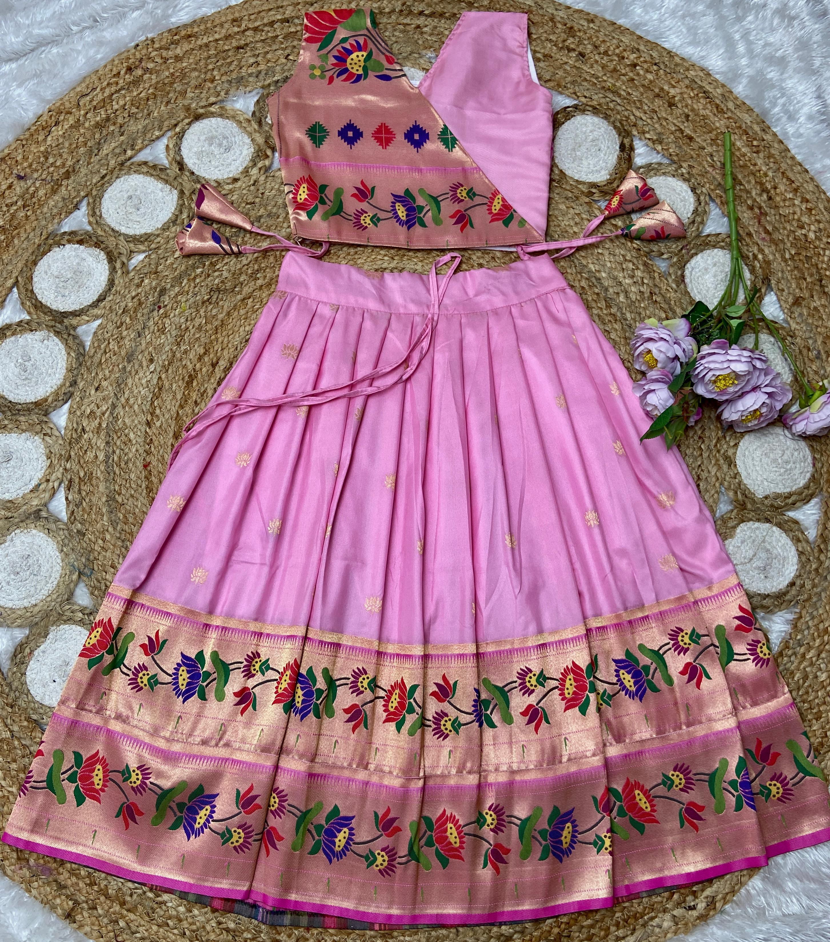Paithani Lehenga For Kids