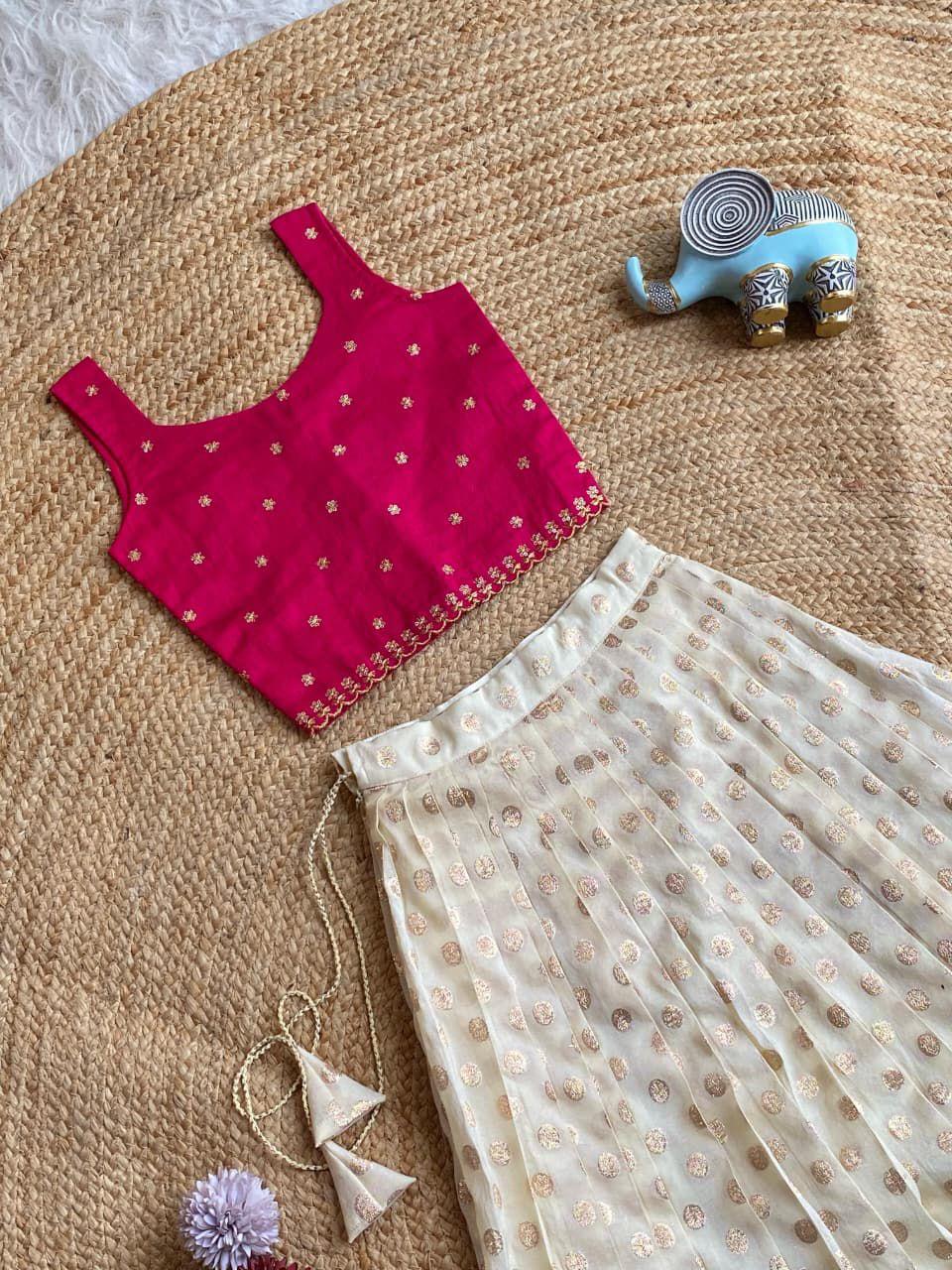 Off White Skirt Top Set