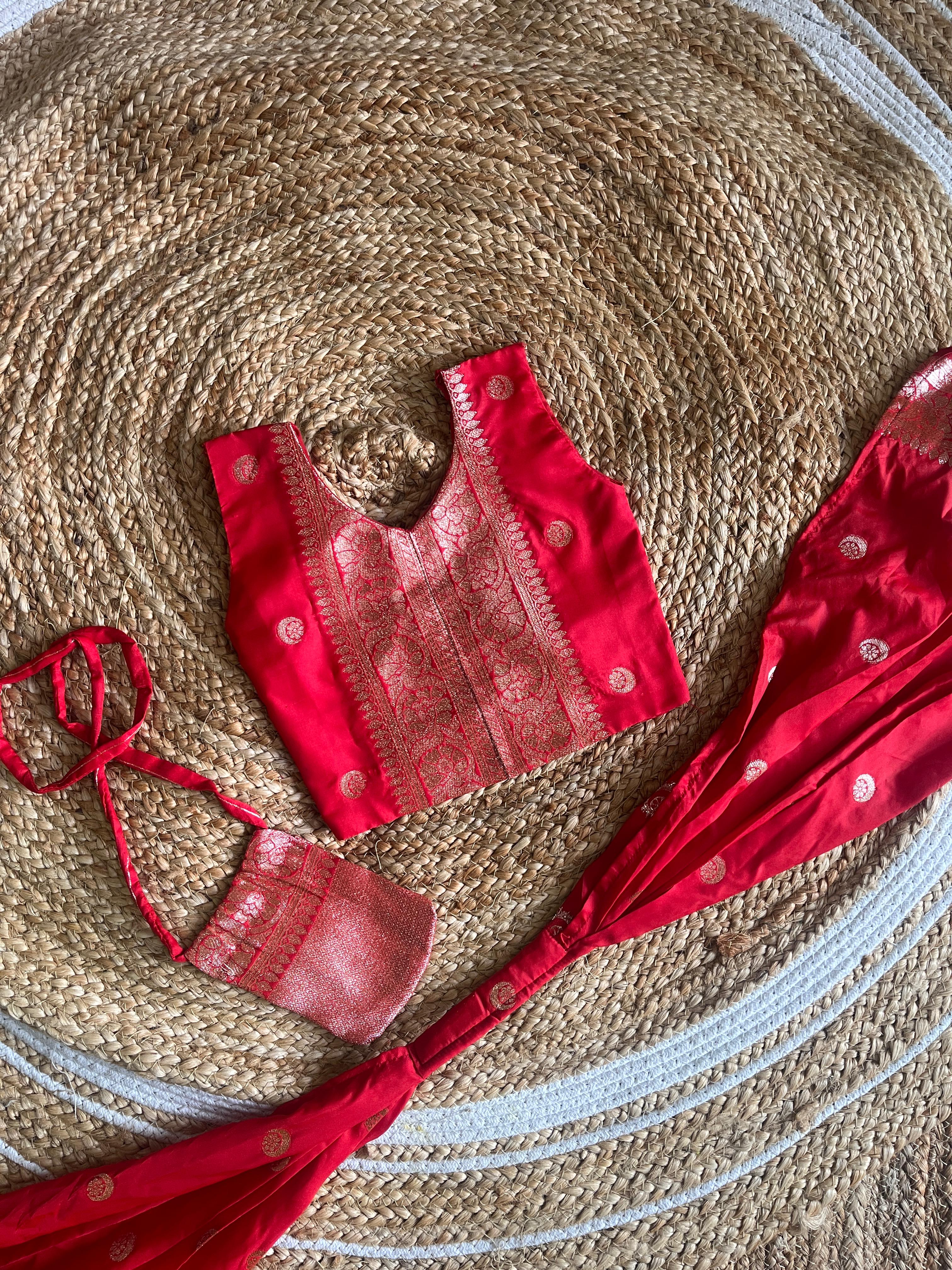 Red Banarasi Set