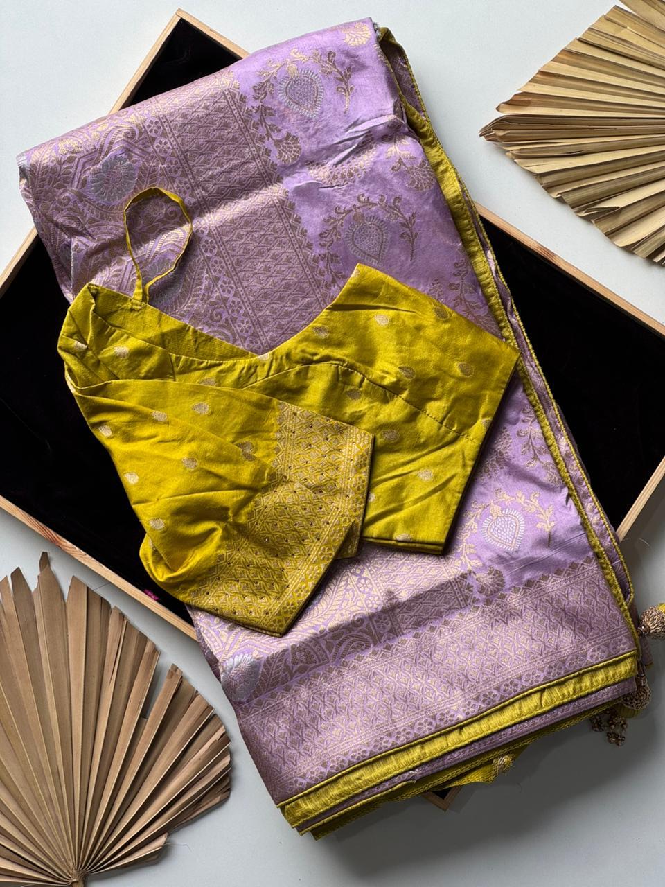 Mungs Silk Designer Saree