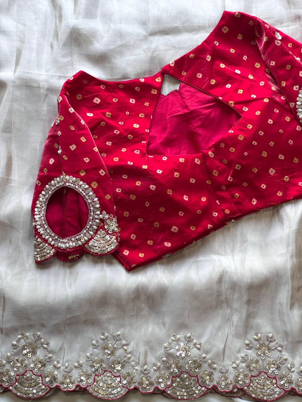 Silver Shine Saree