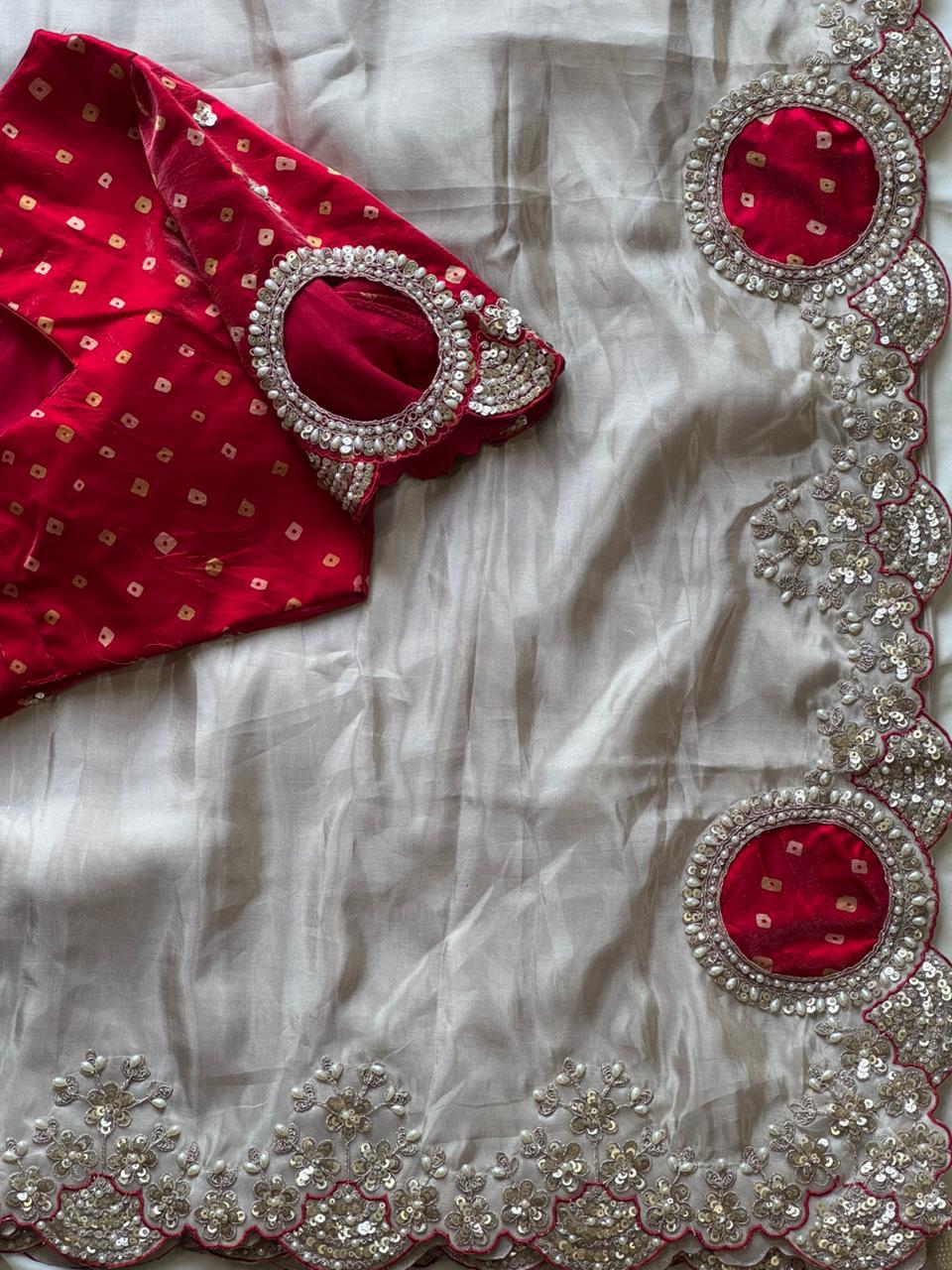 Silver Shine Saree