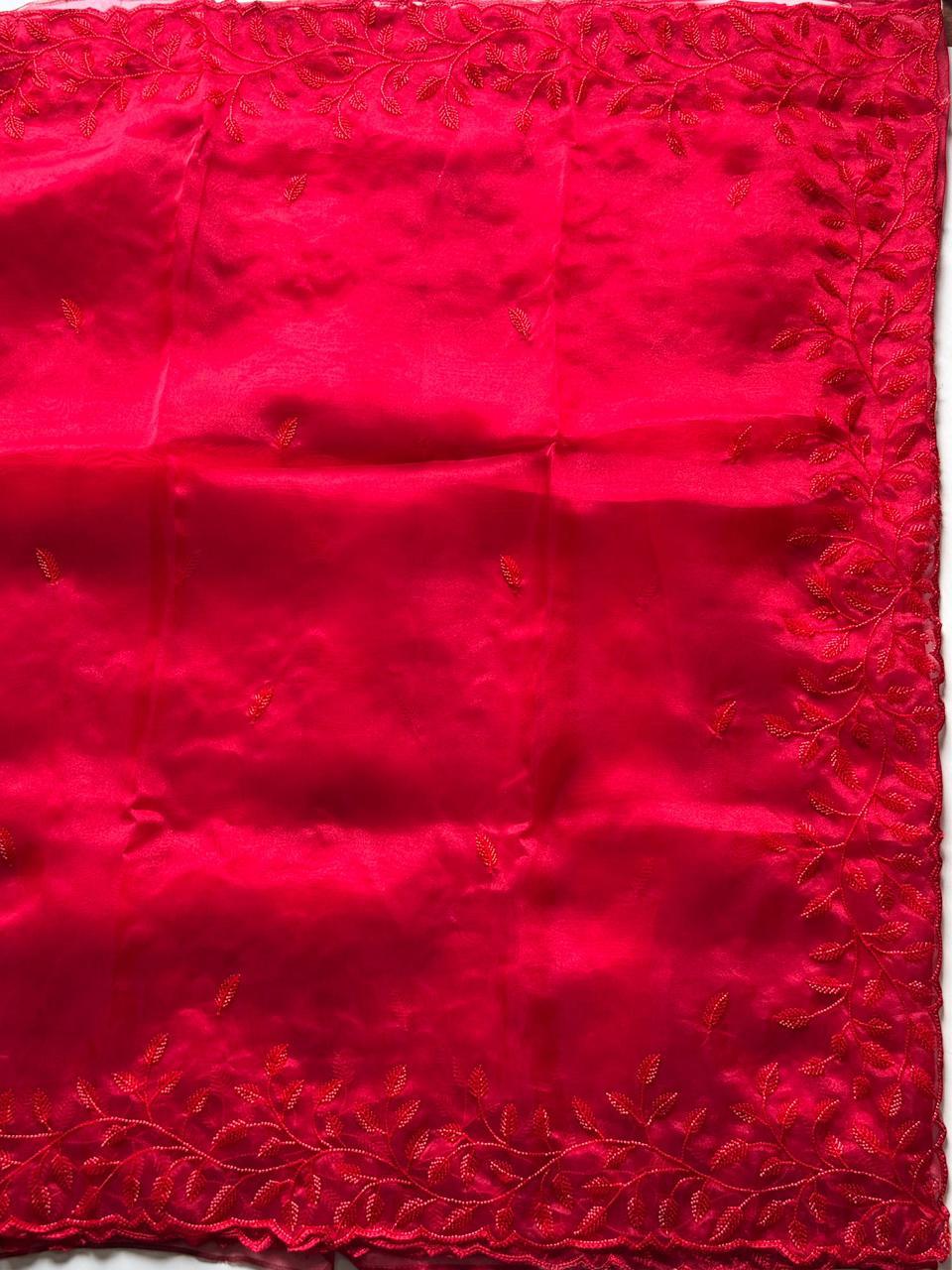 Red Rose Saree
