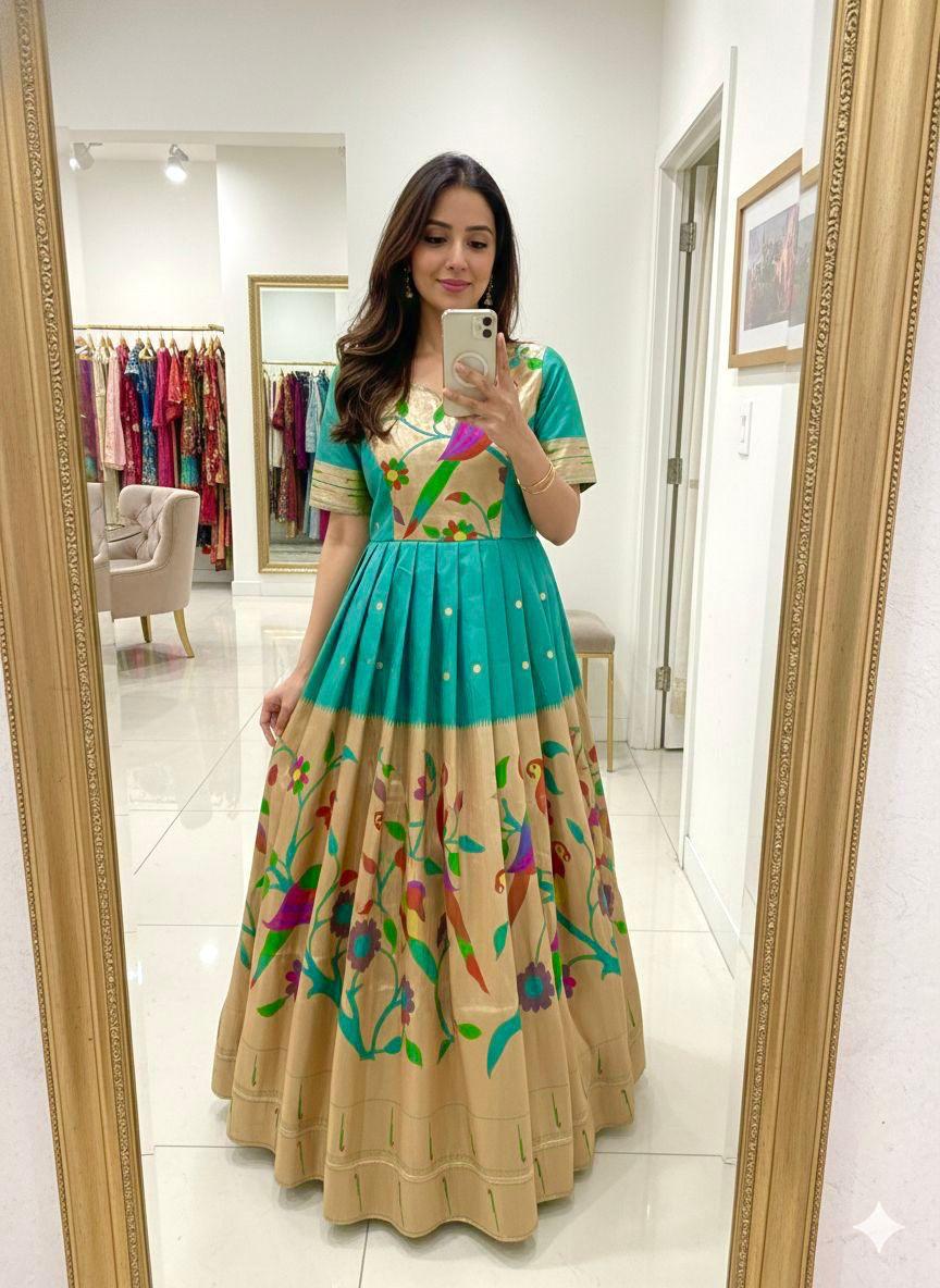 Banarasi Paithani Gown