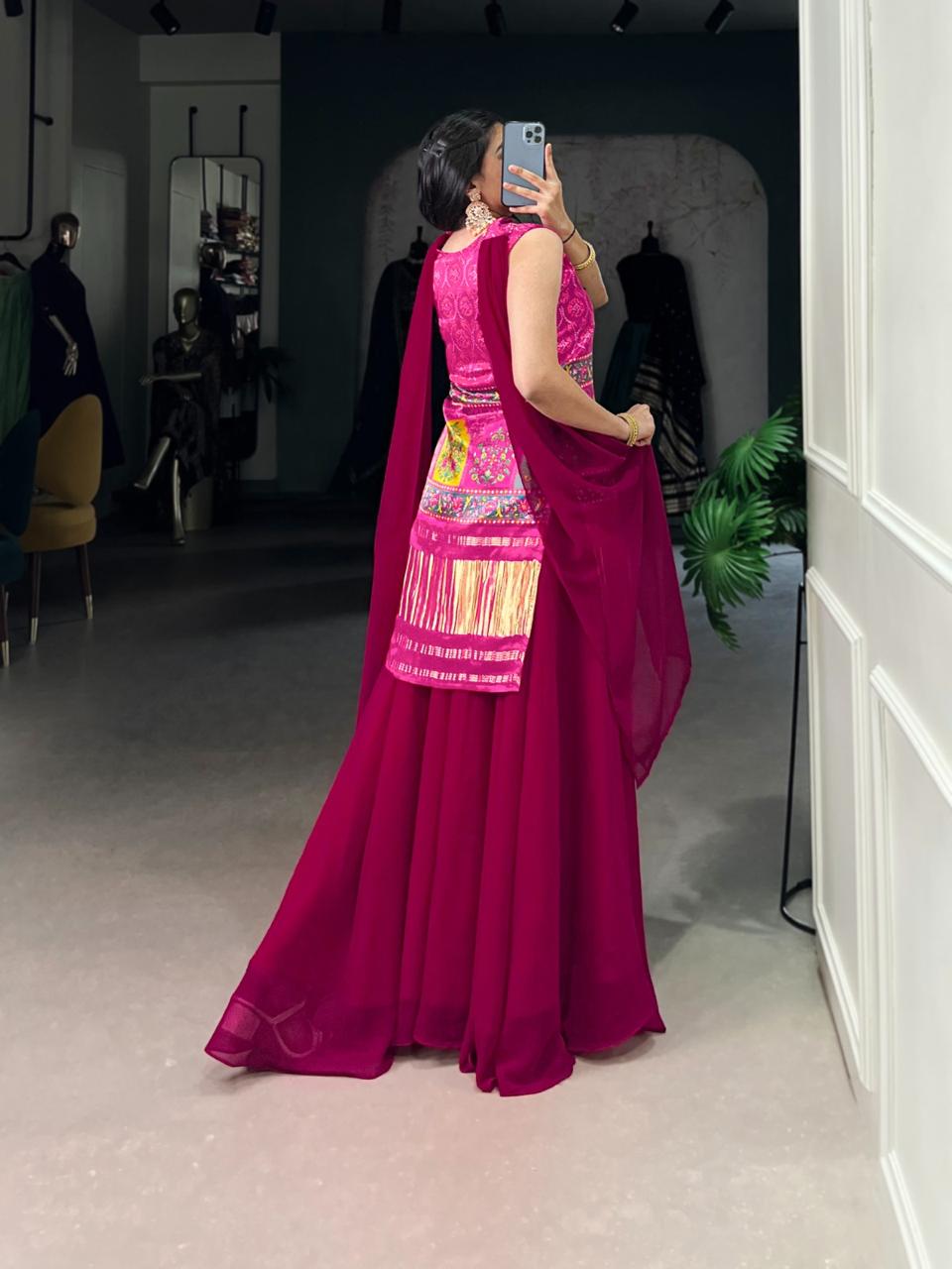 Gajji Silk Sharara Set