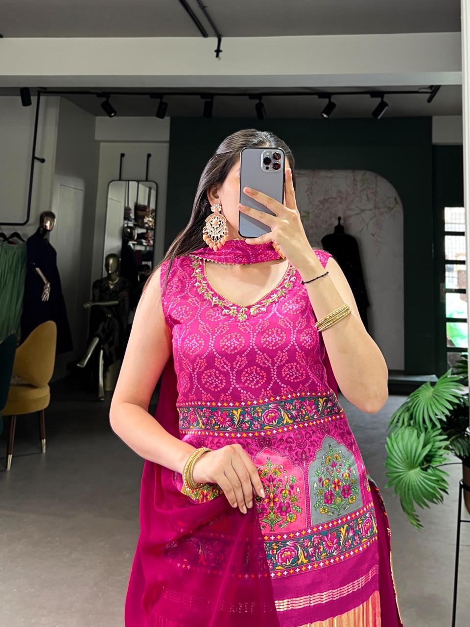 Gajji Silk Sharara Set