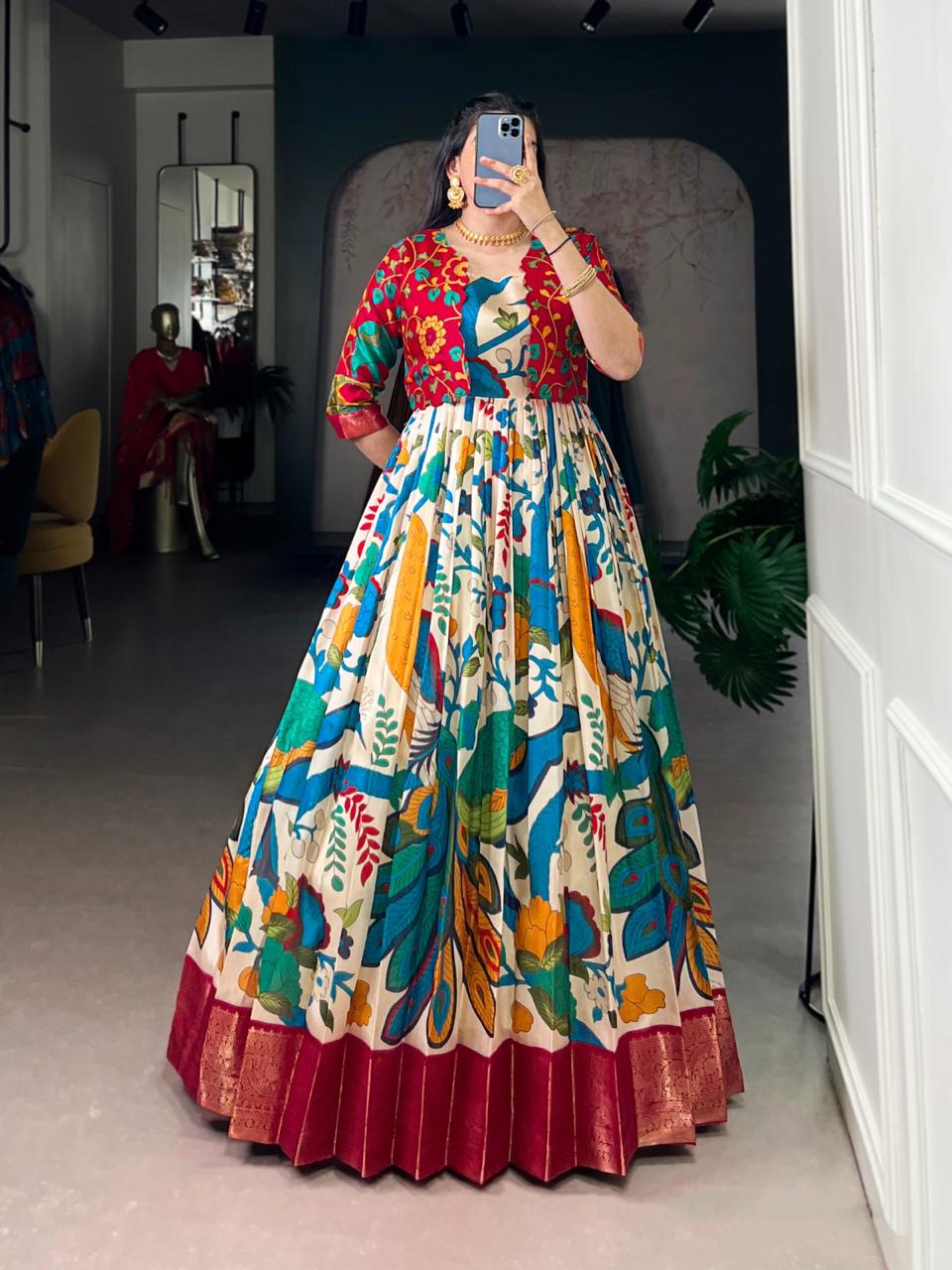 Noor Kalamkari tussar gown