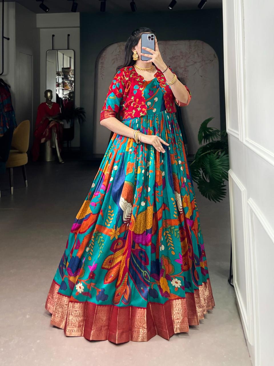 Noor Kalamkari tussar gown