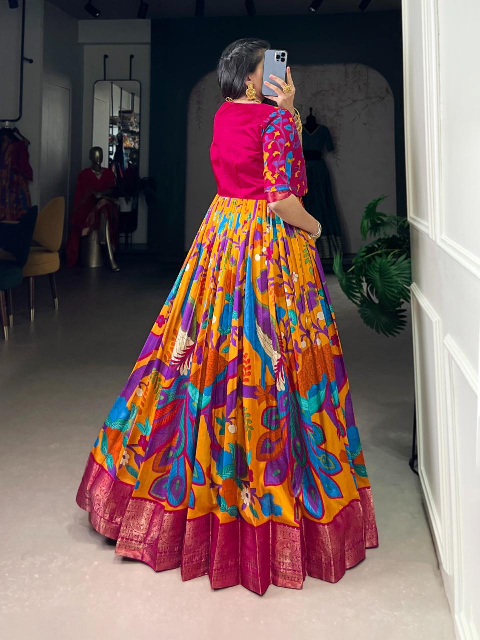 Noor Kalamkari tussar gown