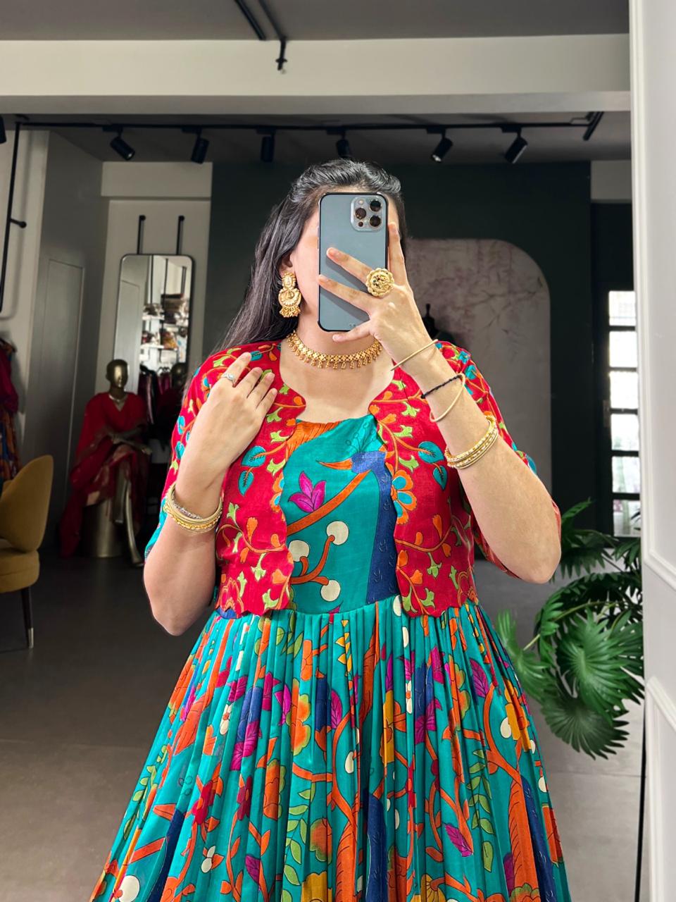 Noor Kalamkari tussar gown