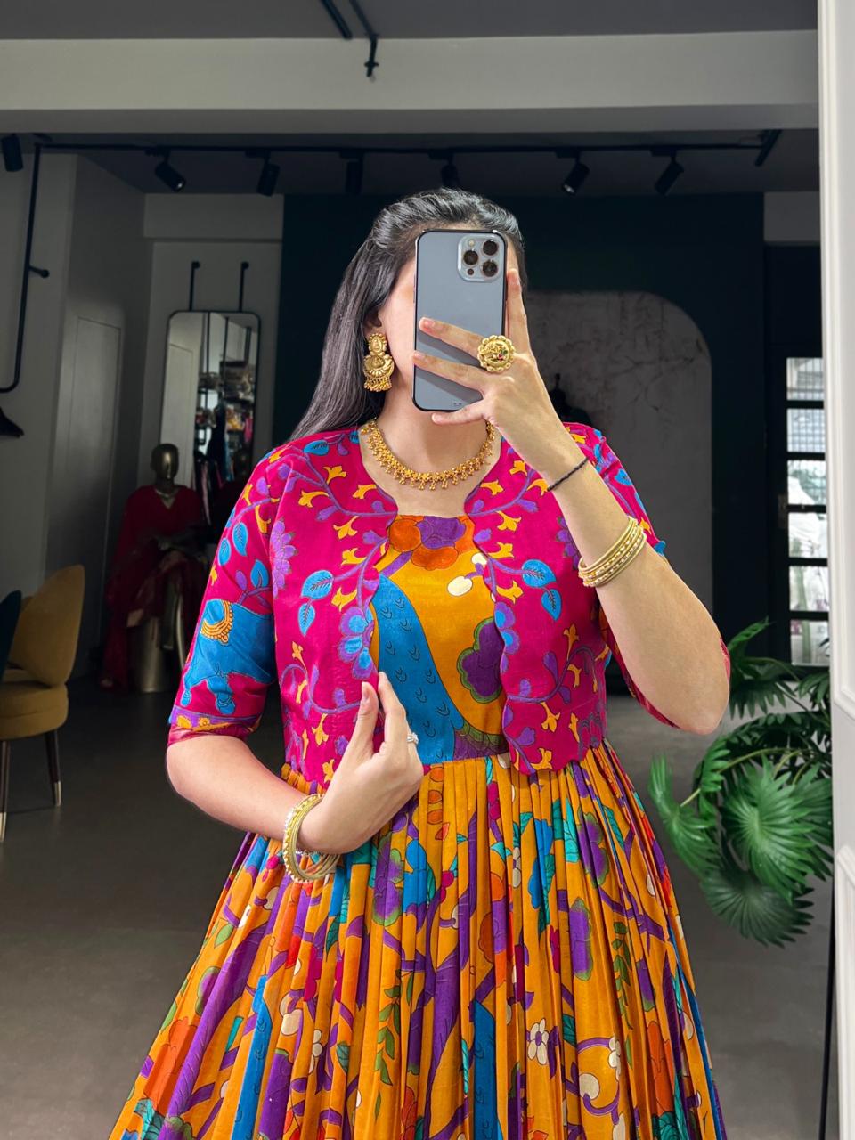 Noor Kalamkari tussar gown