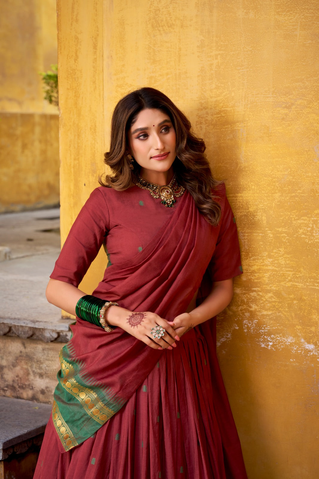 Chanderi Cotton Lehenga Set