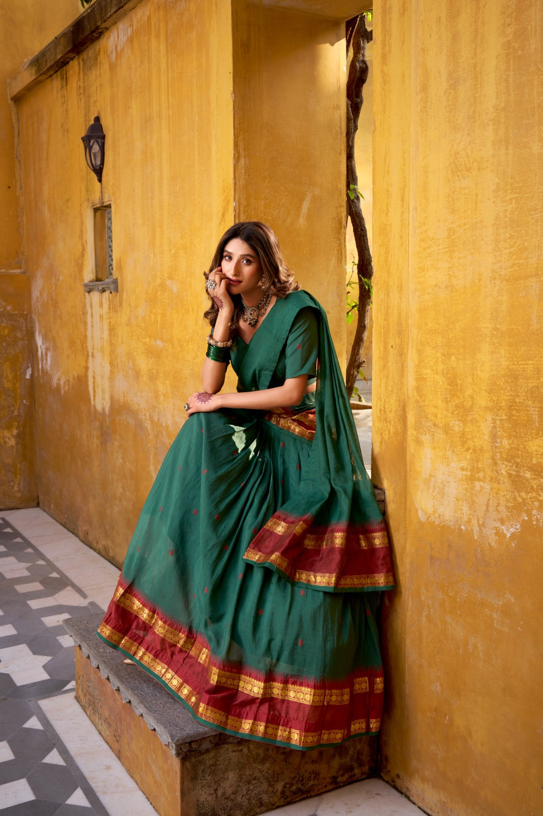 Chanderi Cotton Lehenga Set