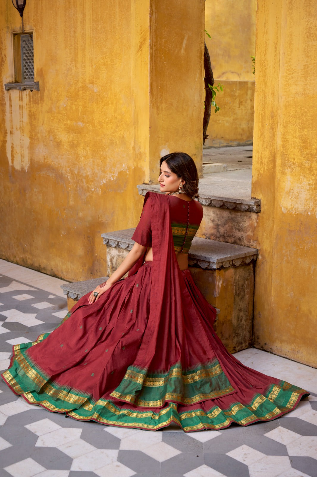Chanderi Cotton Lehenga Set