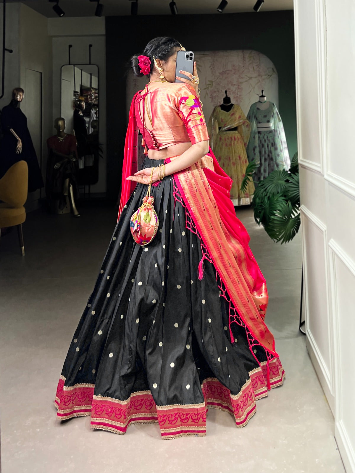 Paithani Jacquard Silk Lehenga set