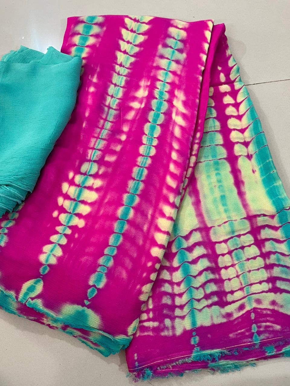 Bloom Shibori Saree