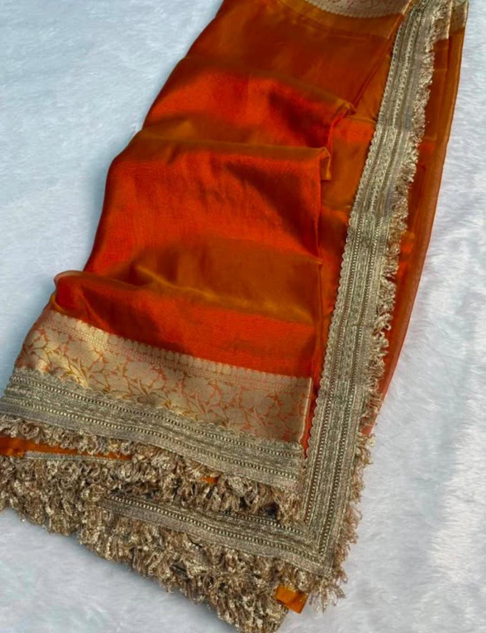 Satrangi Banarasi Tissue Saree