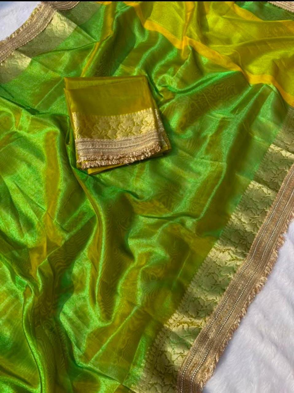 Satrangi Banarasi Tissue Saree